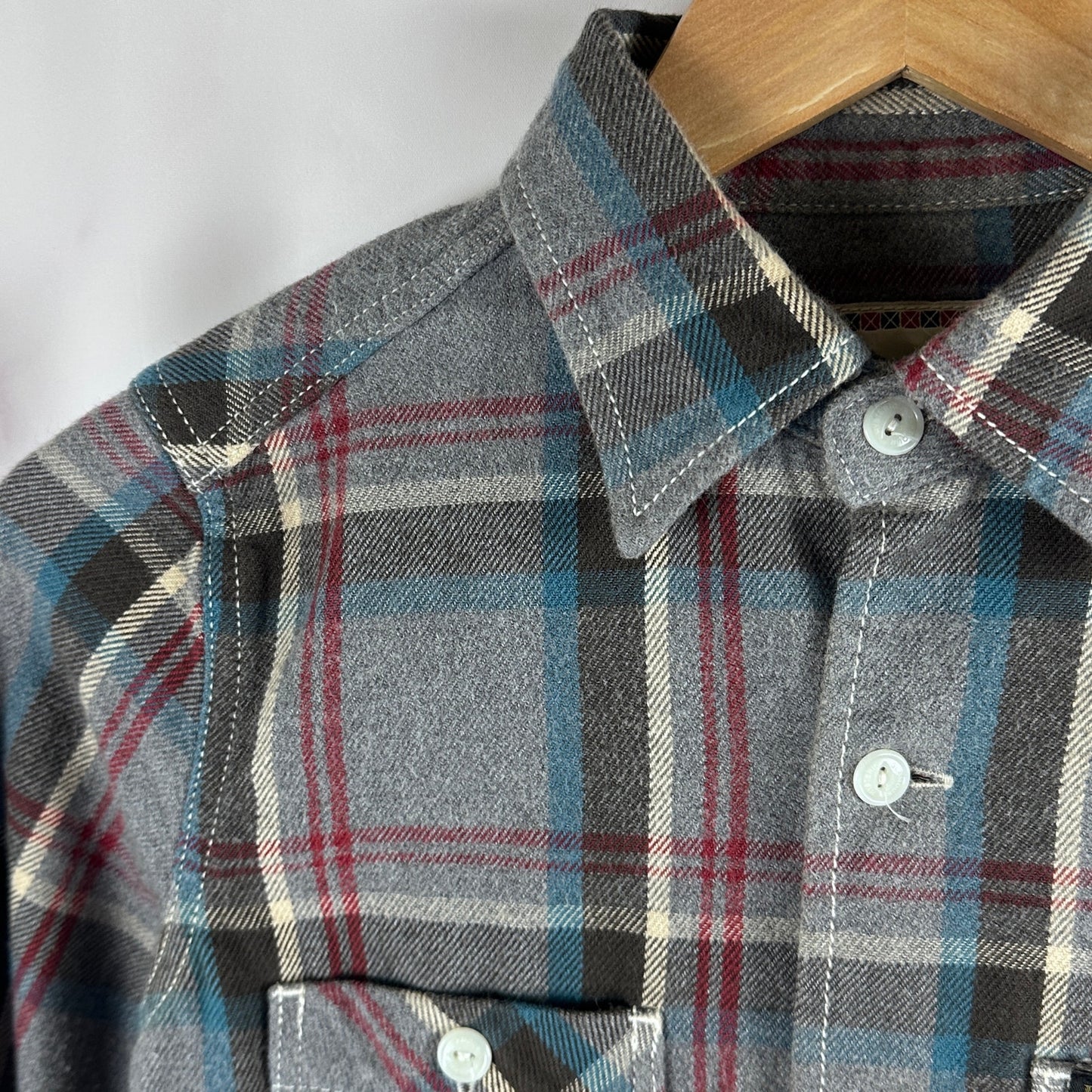 Hysteric Glamour Grey Plaid Flannel Shirt
