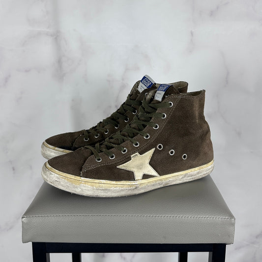 Golden Goose Francy Brown High Top Skate Sneaker