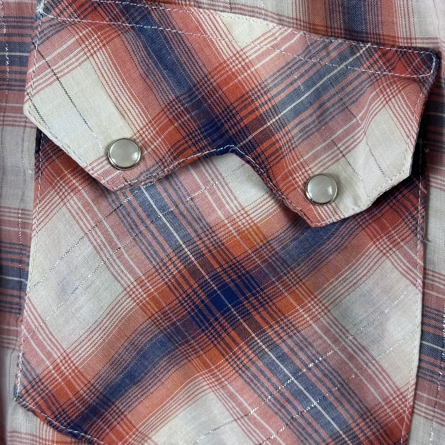 Vintage Rustler Western Plaid Pearl Snap Shirt