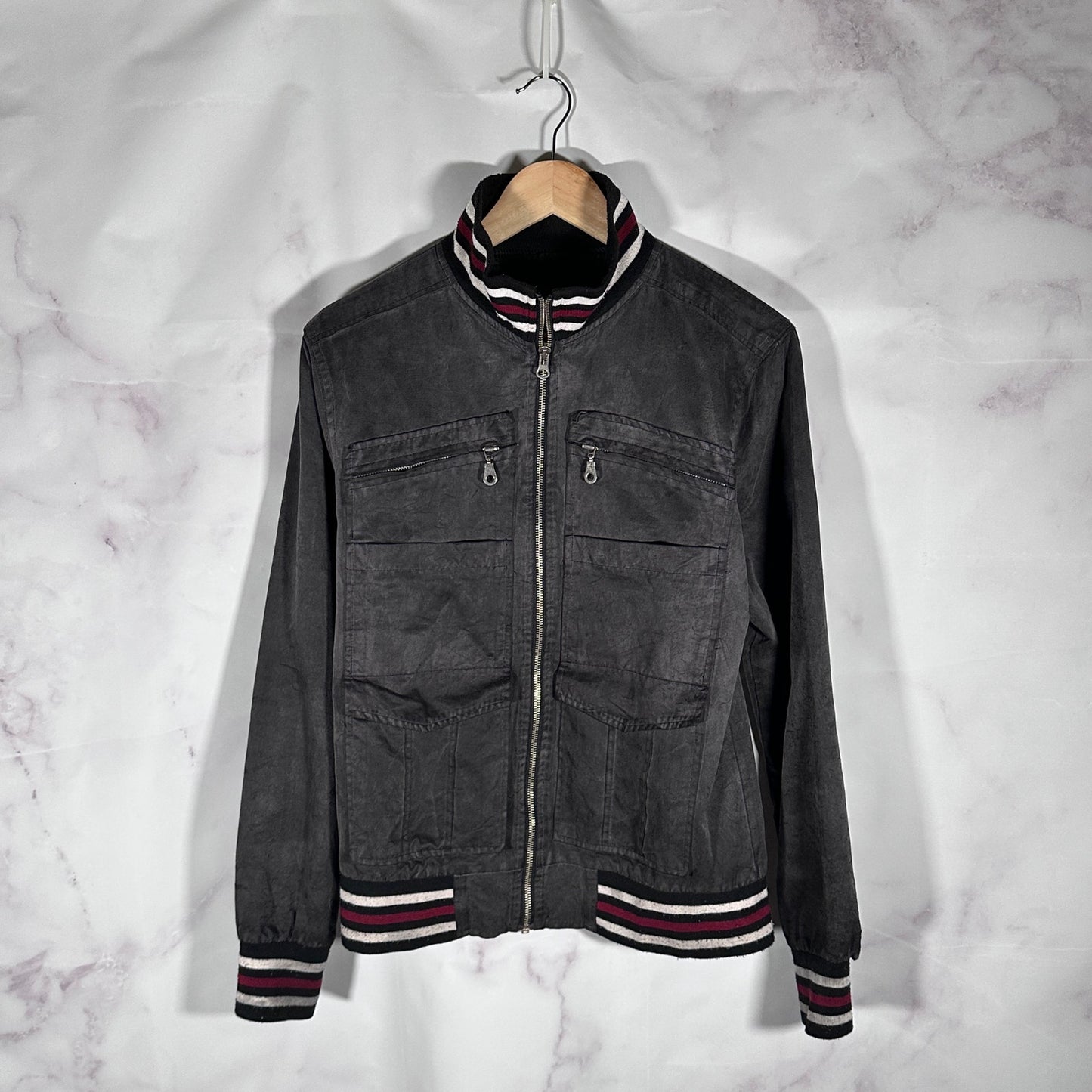 Number (N)ine Grey Baseball Jacket