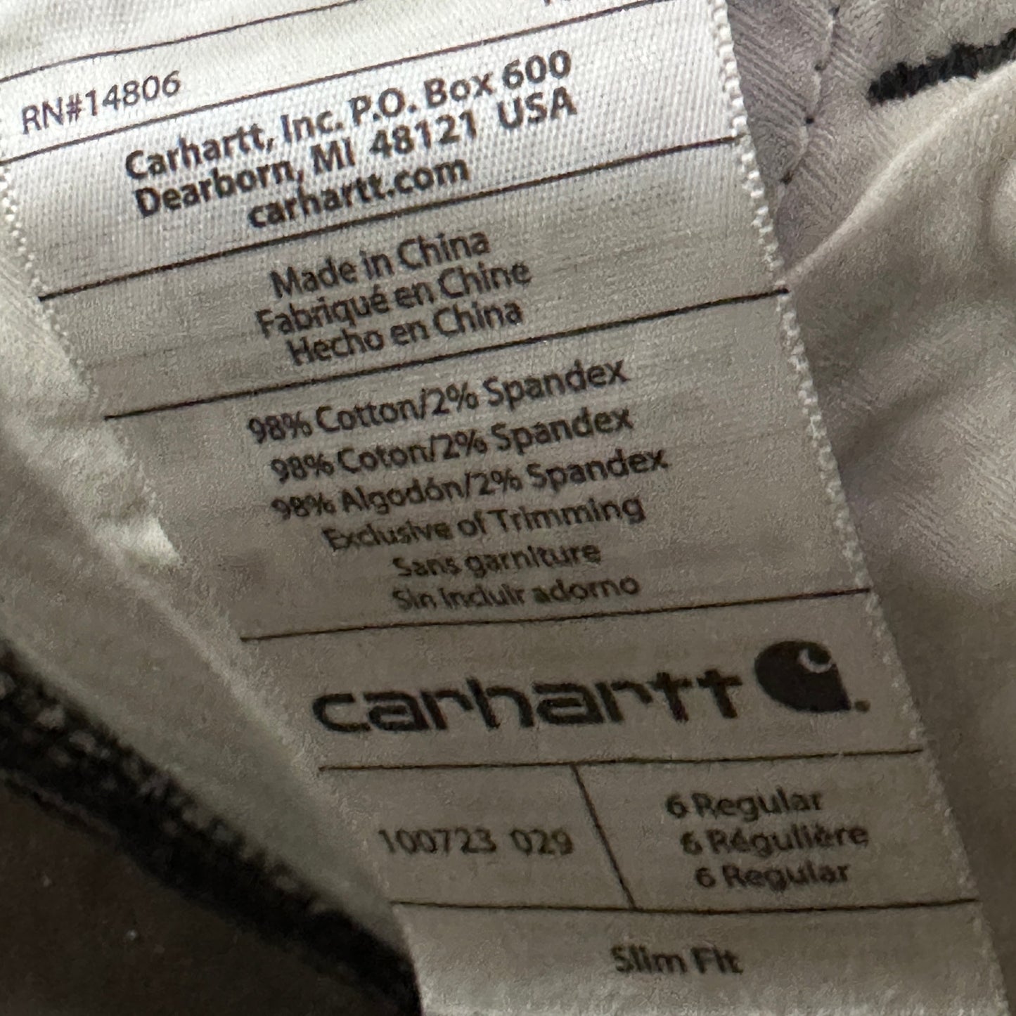 Carhartt Double Knee Grey Carpenter Pant