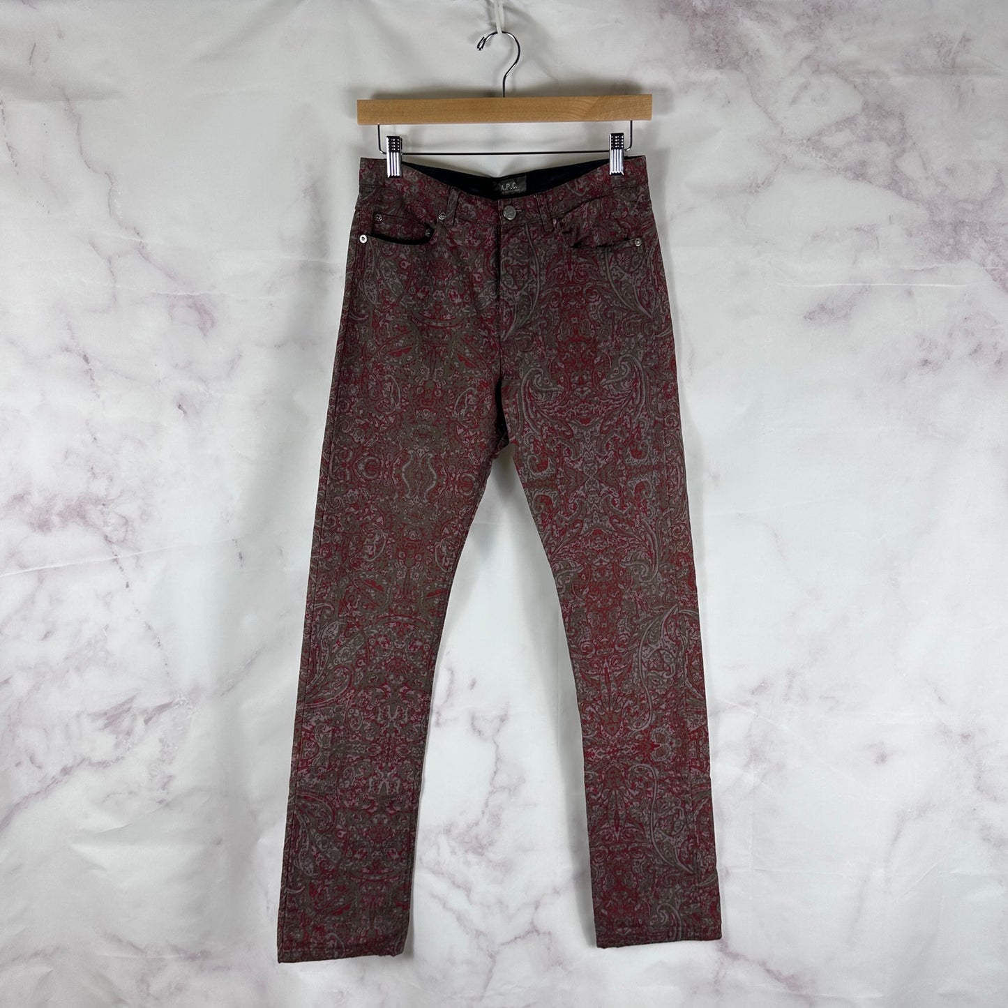 A.P.C. Waxed Paisley Rue de Fleurus Denim