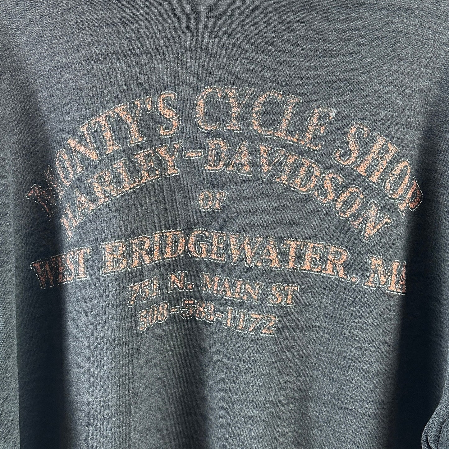 Vintage Harley-Davidson Thrashed Grey Crewneck