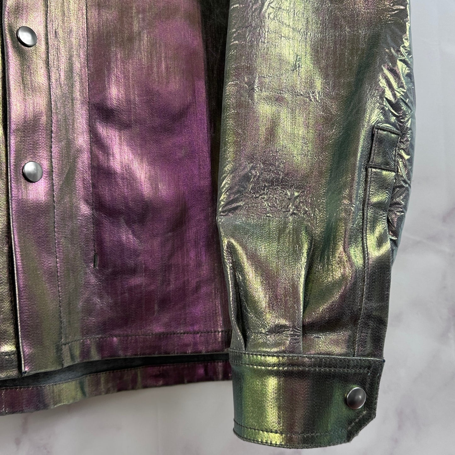 Rick Owens S/S20 Iris Shiny Denim Outershirt