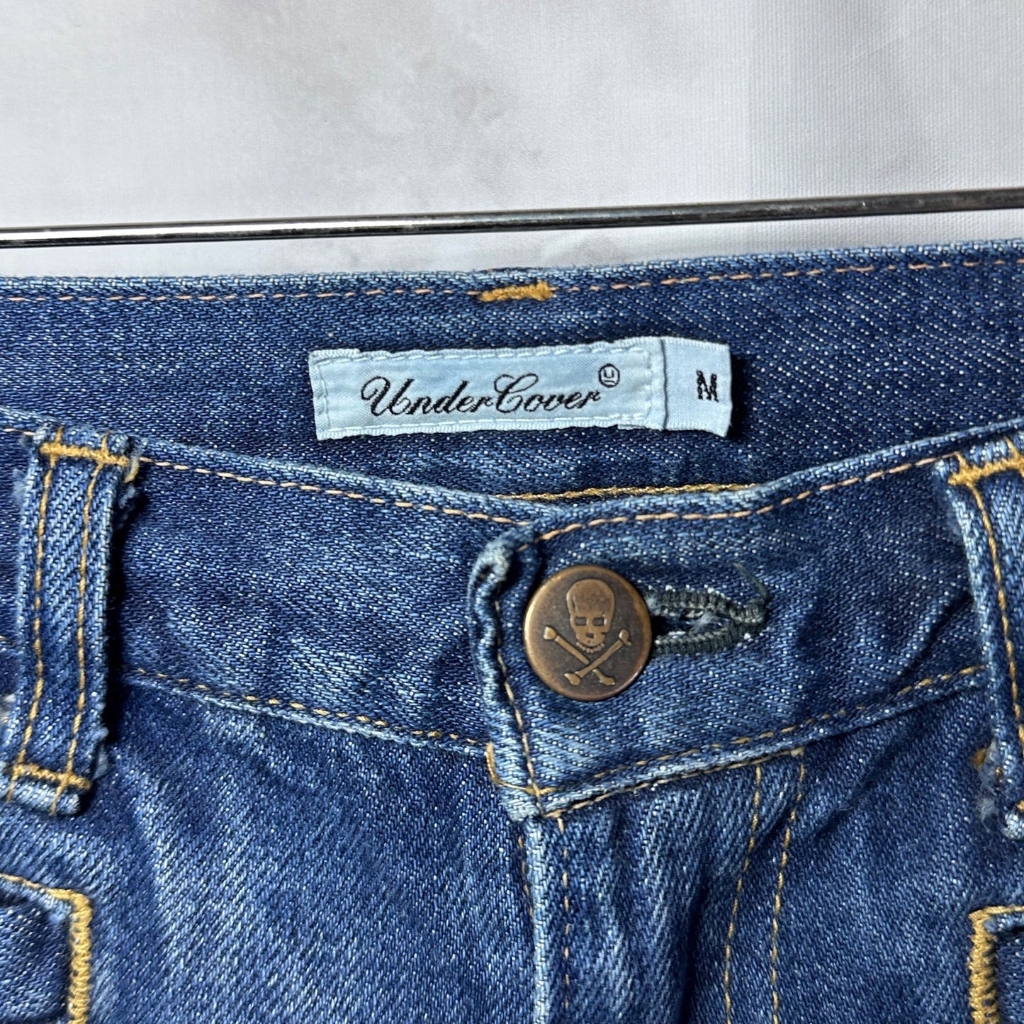 Undercover A/W01 Distressed Blue Bolt Denim