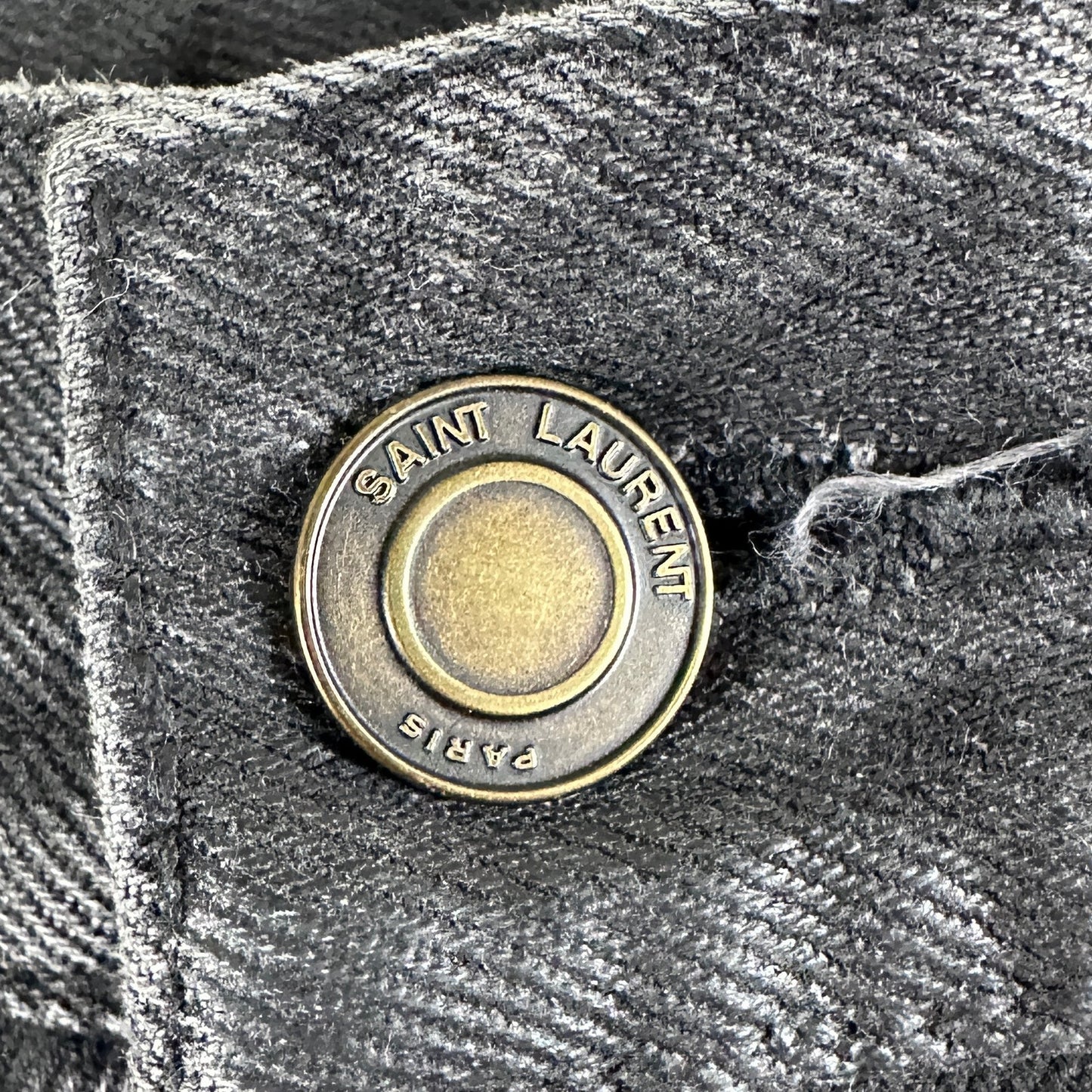 Saint Laurent Paris Waxed Black D02 M/SK Denim Jeans