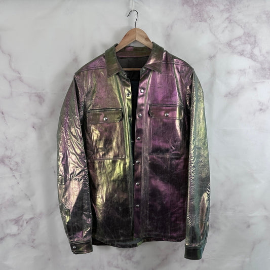 Rick Owens S/S20 Iris Shiny Denim Outershirt