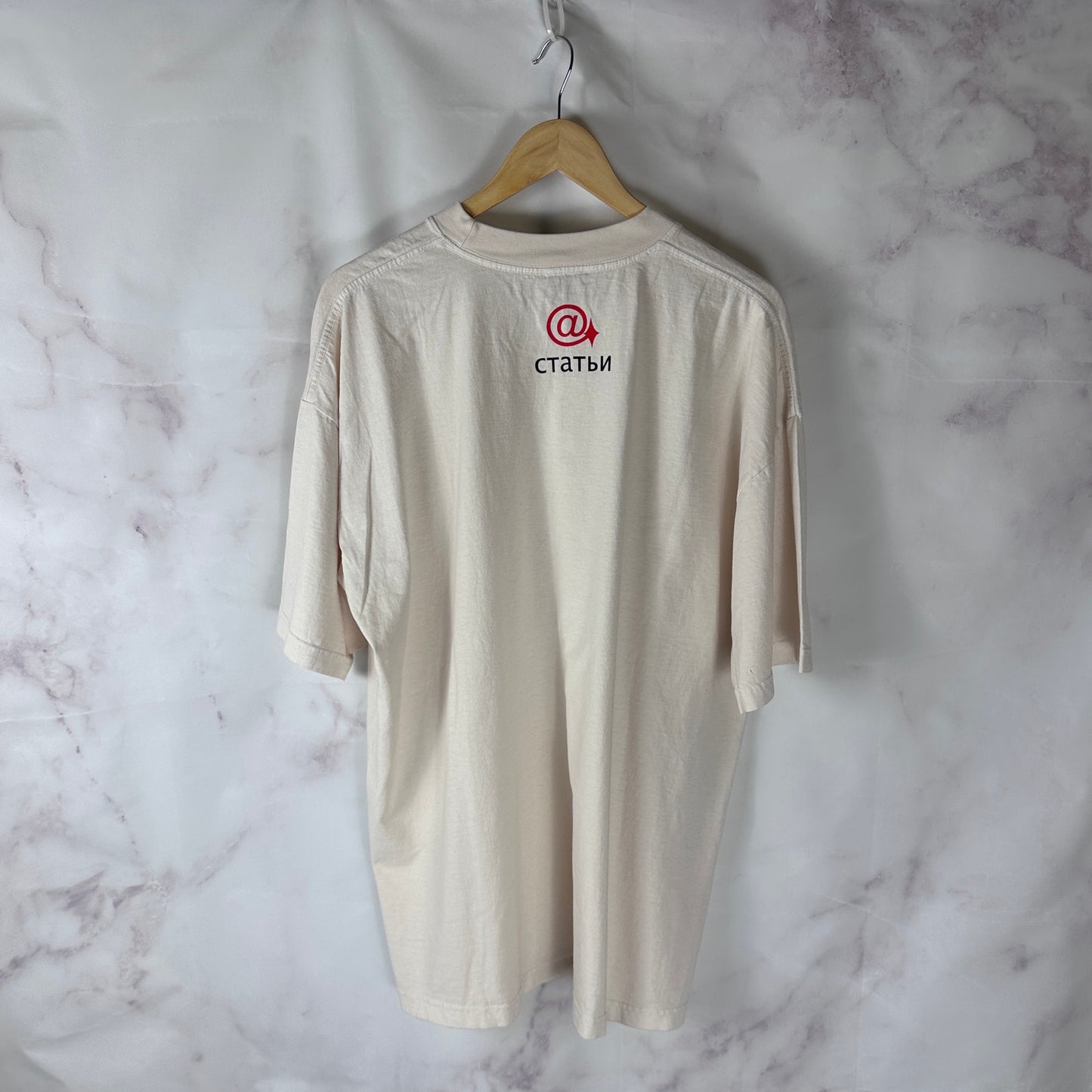 Articles Russian Alphabet Cream Graphic Tee