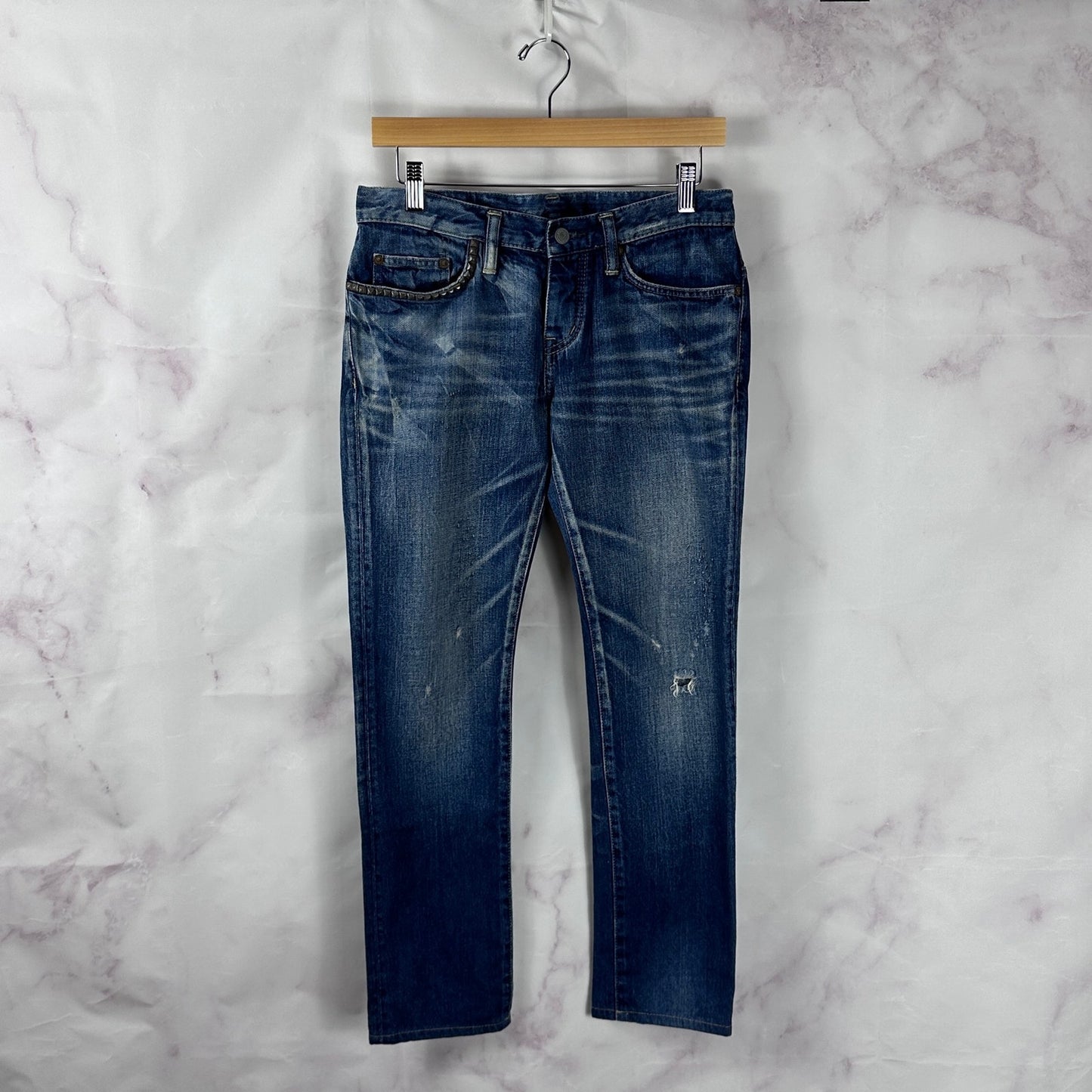 Hysteric Glamour Studded Faded Denim