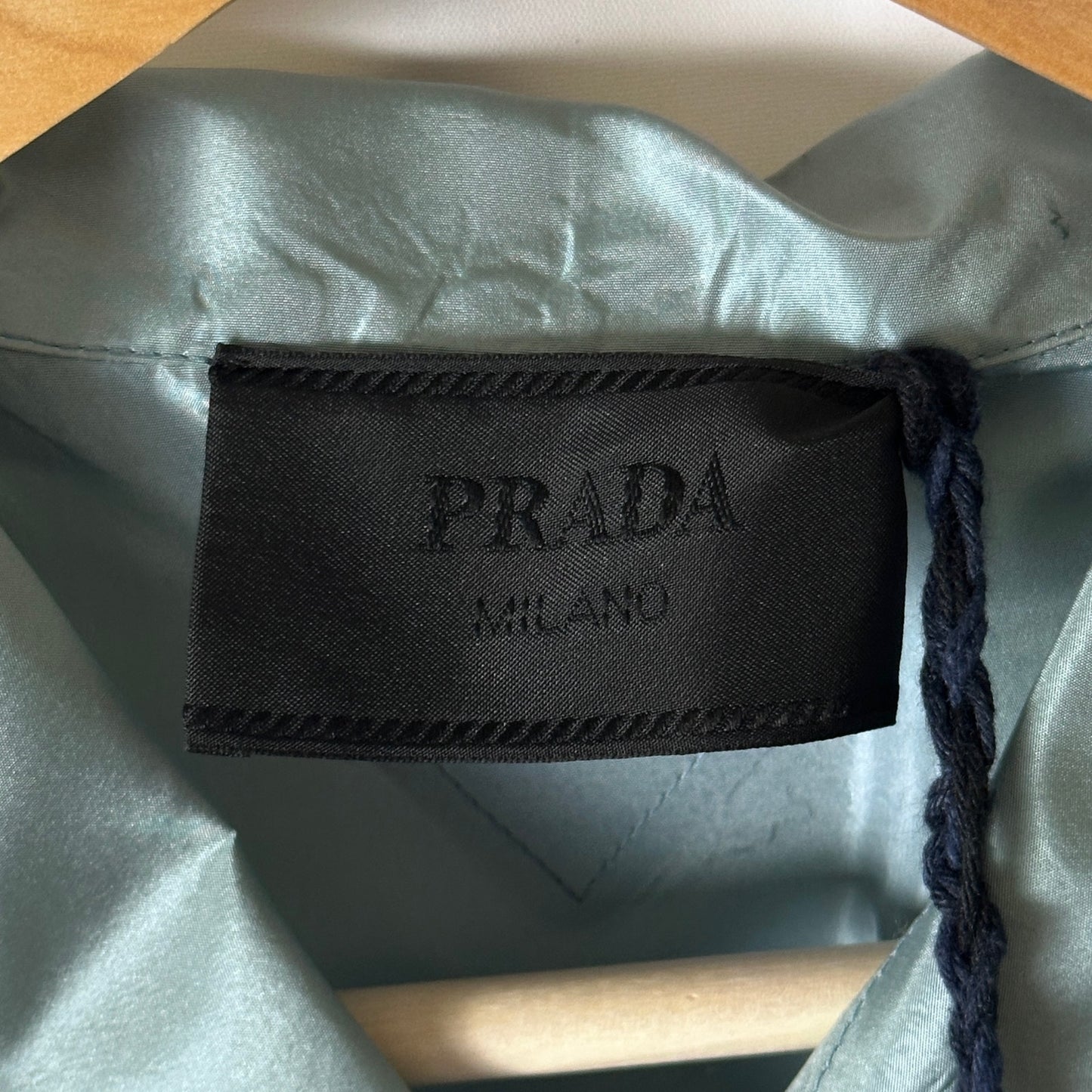 Prada A/W22 Blue Silk Printed Button-Up