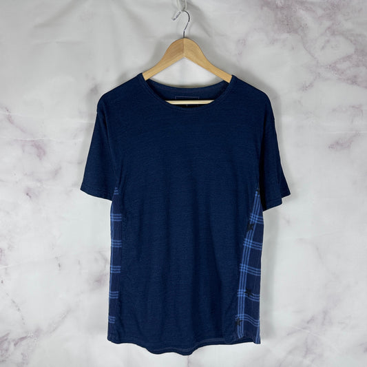 Sophnet Indigo Plaid Mix Tee