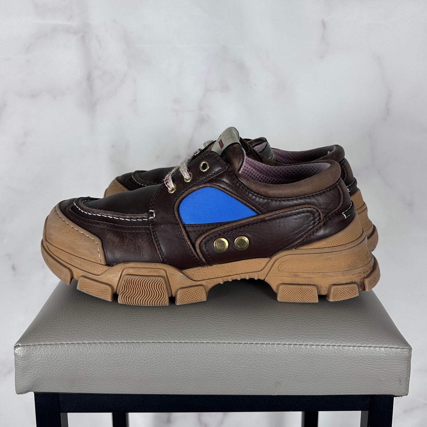 Gucci Boatrek Brown Leather Sneaker