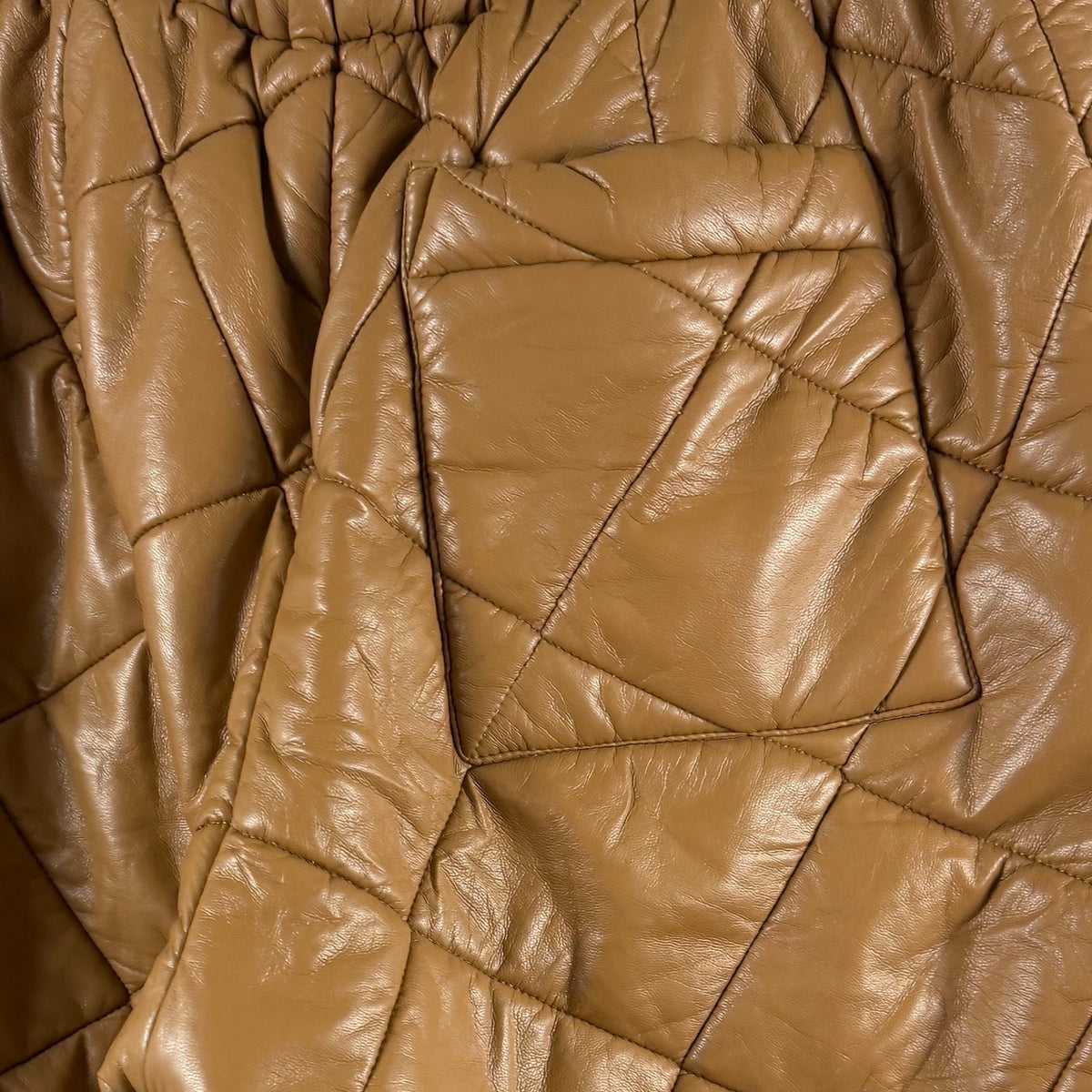 Dries van Noten S/S22 Quilted Brown Long Shorts