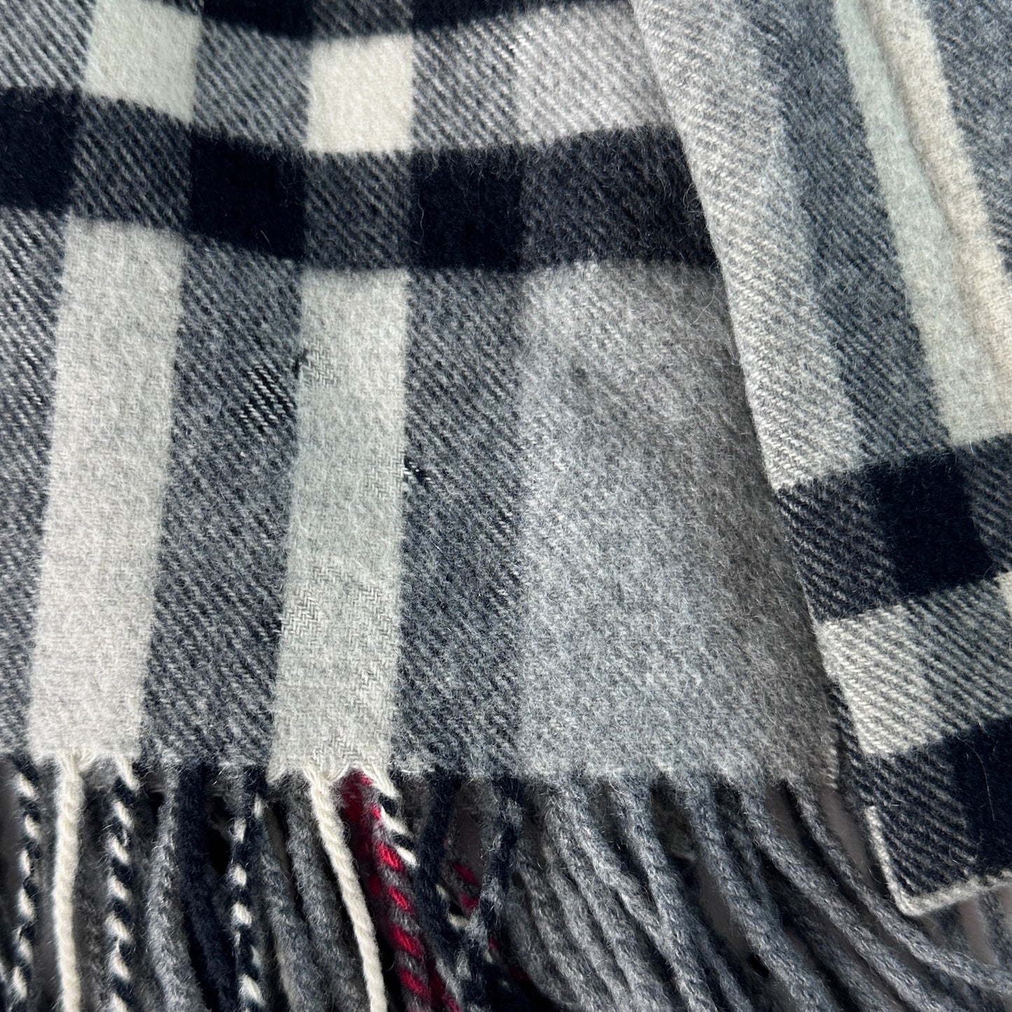 Burberry Nova Check Plaid Cashmere Scarf