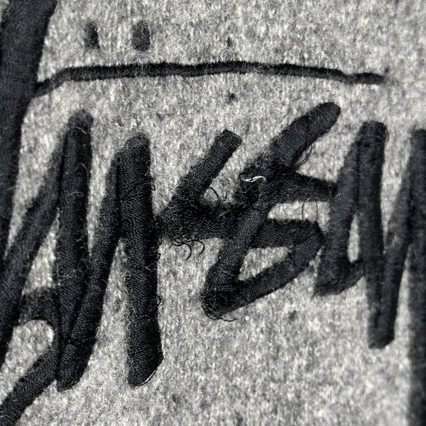 Stussy Japan Grey Knit Embroidered Sweater
