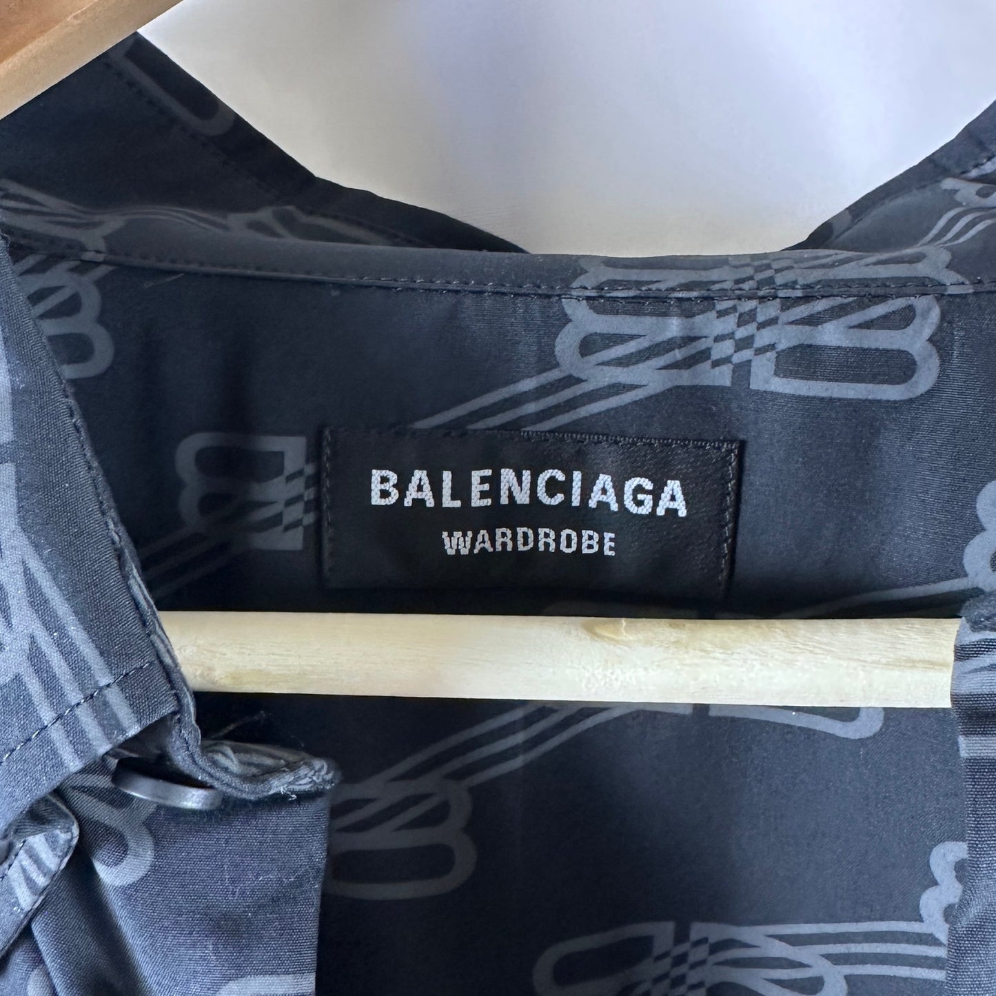 Balenciaga Monogram Black Button-Up Shirt