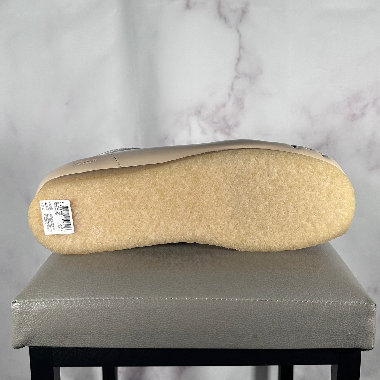 Supreme x Clarks Wallabee Patent Leather Natural Tan