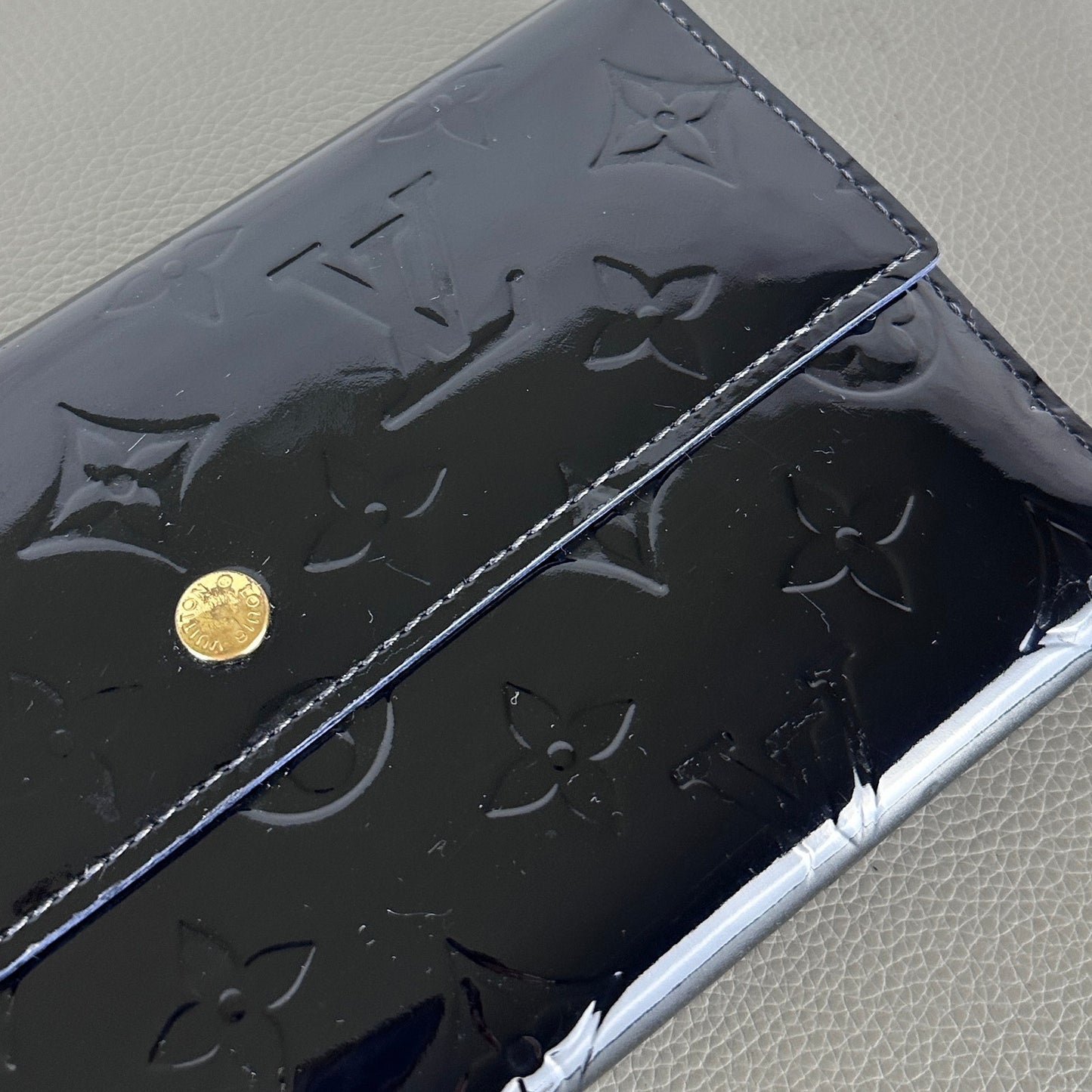 Louis Vuitton Black Monogram Vernis Patent Leather Wallet