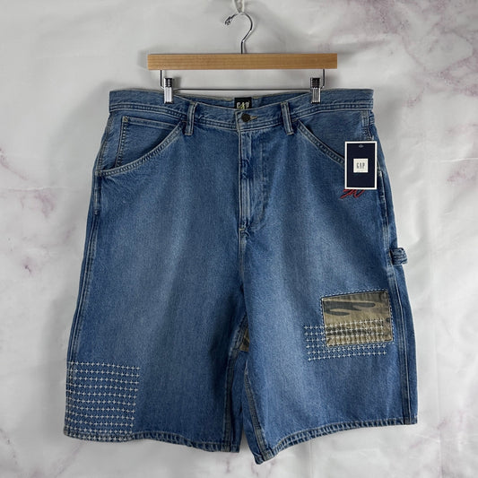 Sean Wotherspoon x Gap Boro Patchwork Baggy Denim Shorts