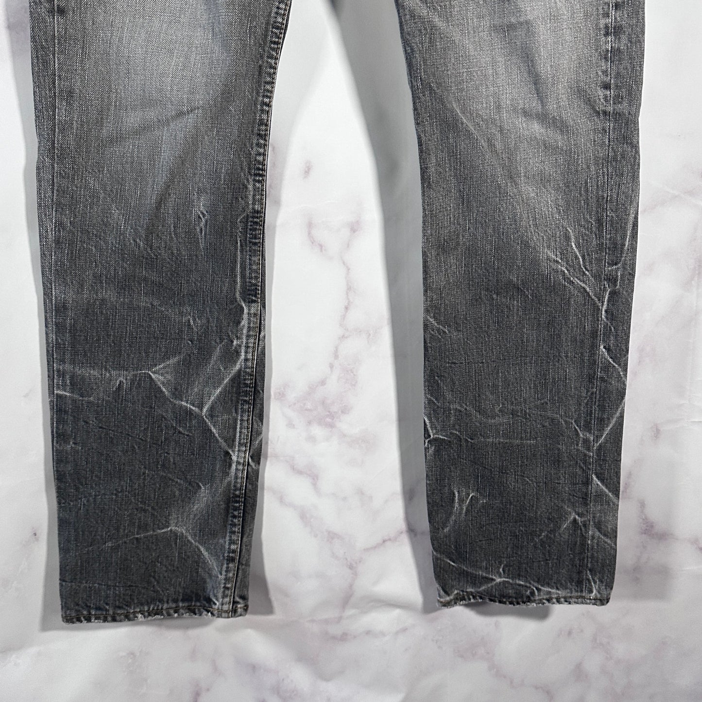 Hysteric Glamour Grey Wash Distressed Denim