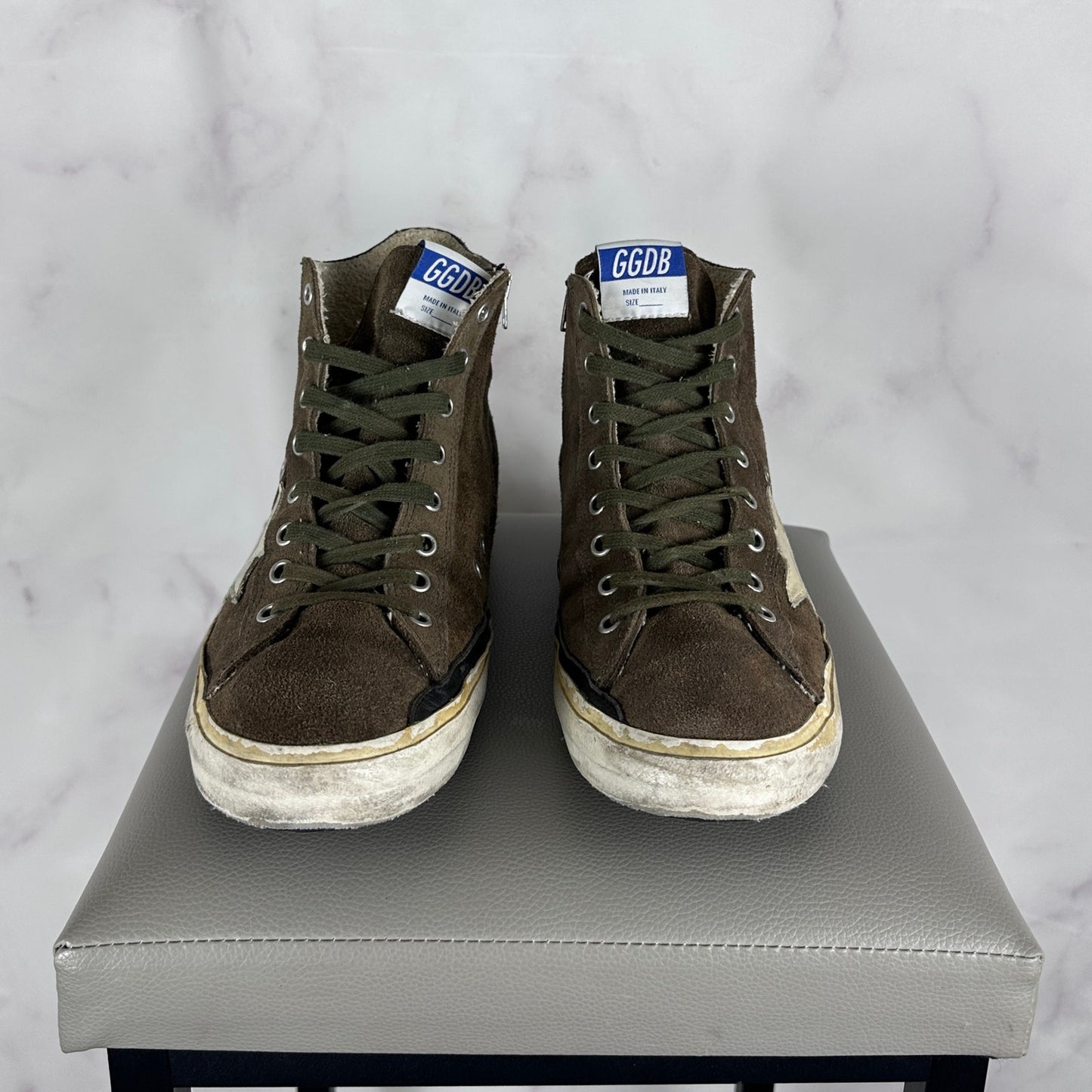 Golden Goose Francy Brown High Top Skate Sneaker