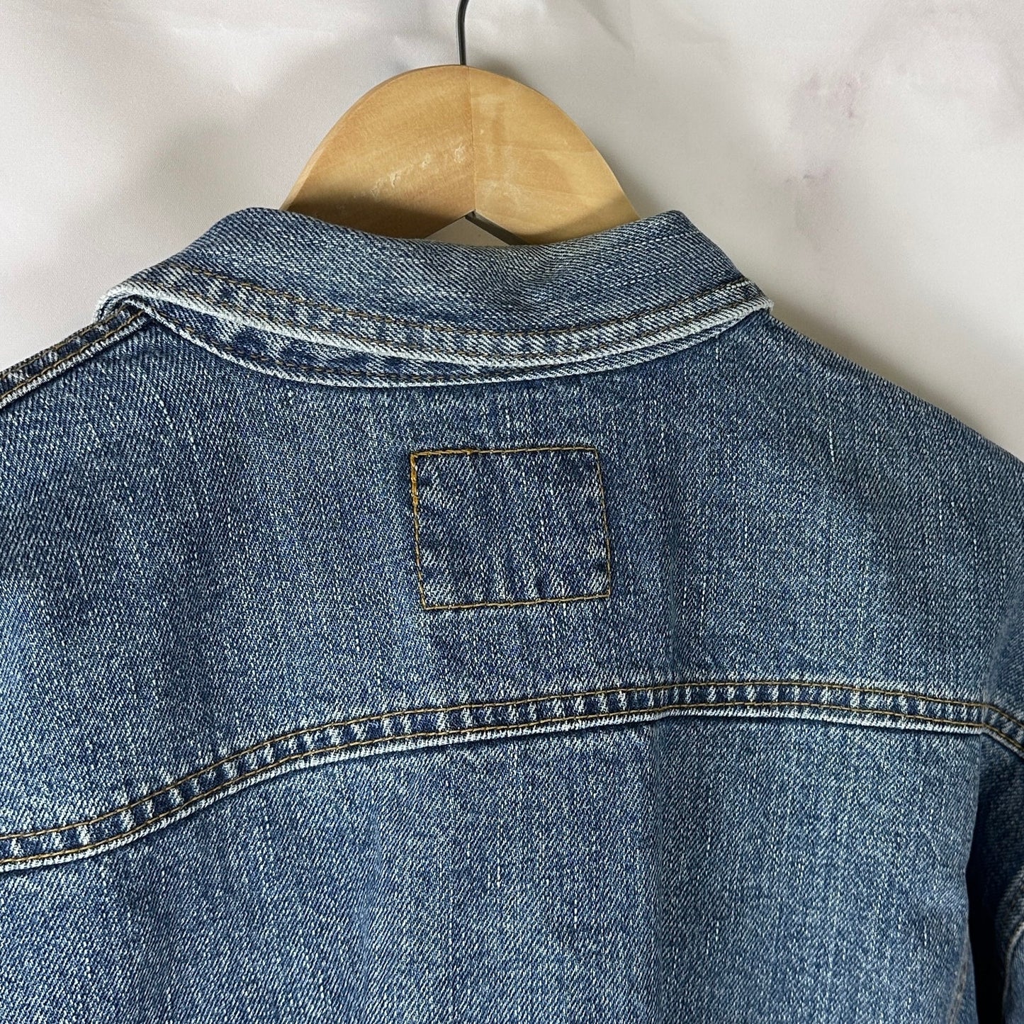 Pony Express French Blue Cropped Denim Jacket