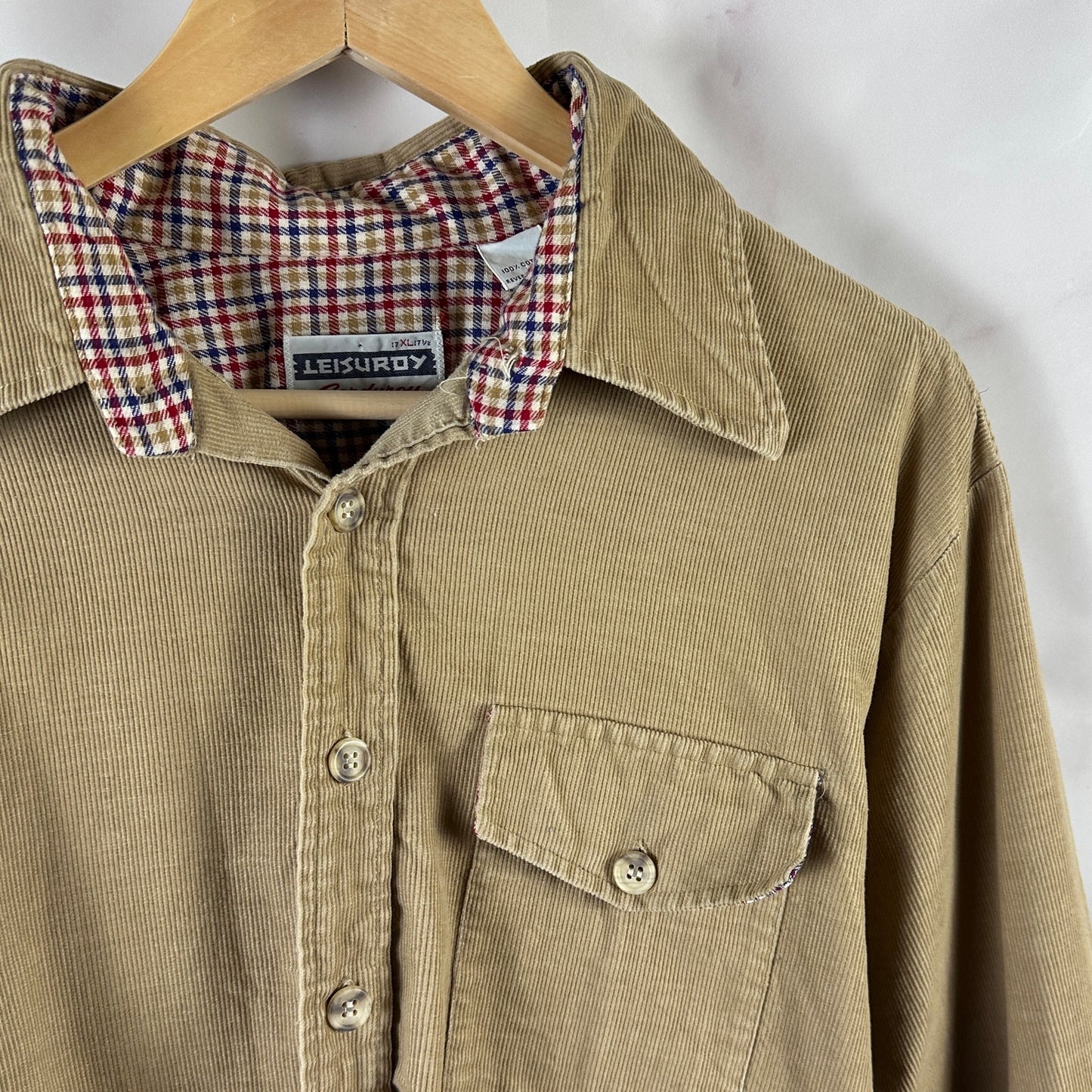 Vintage Leisuroy Tan Button-Up Shirt