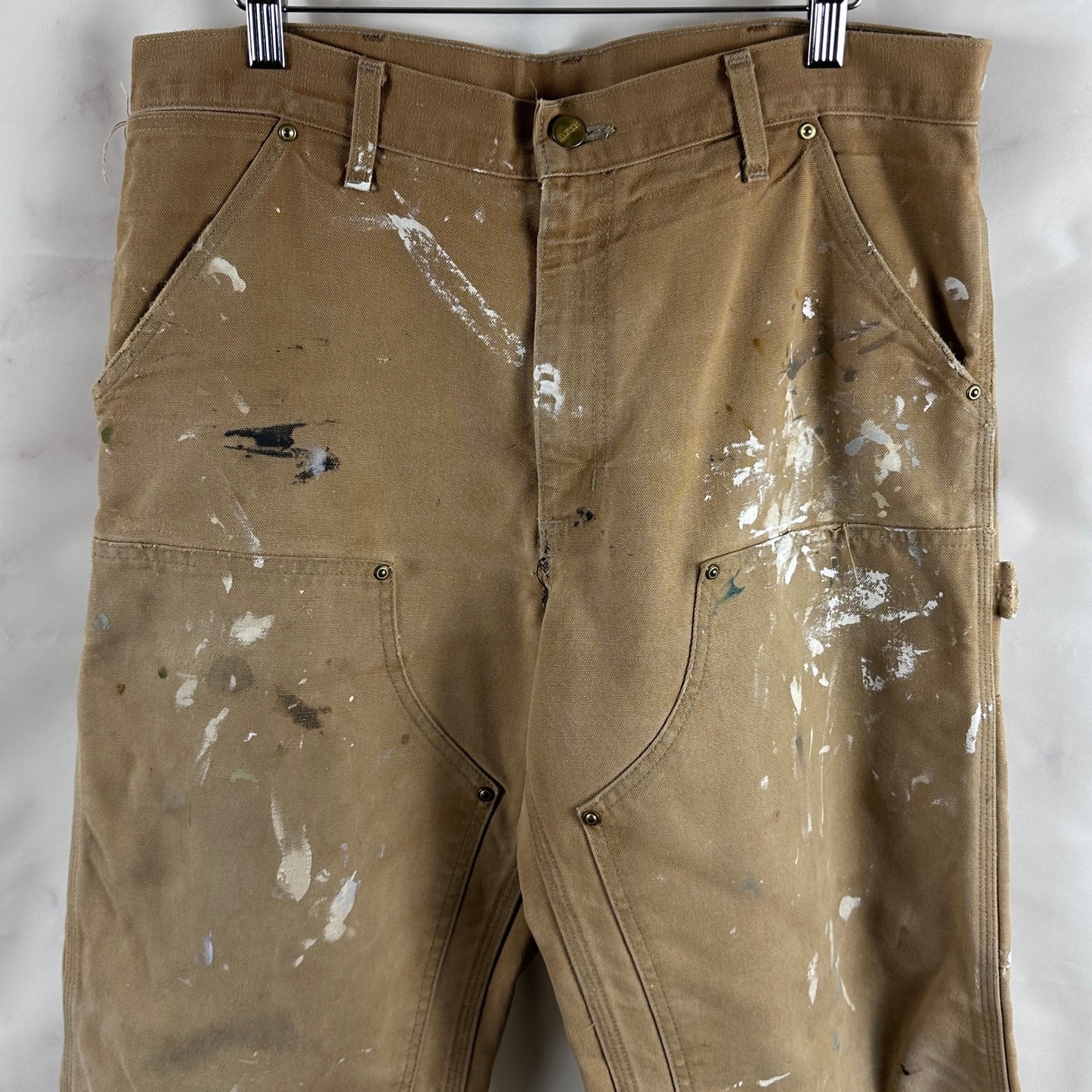 Vintage Carhartt Double Knee Tan Cropped Carpenter Pants