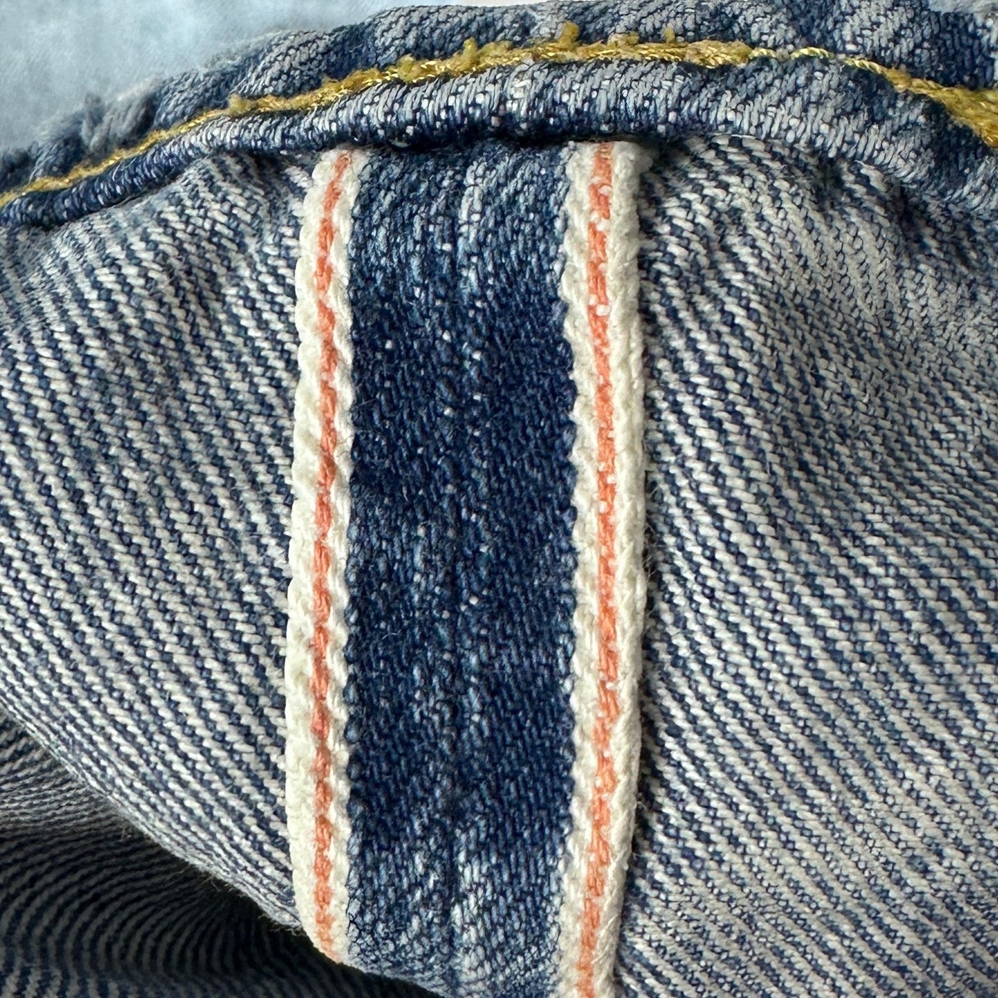 Hysteric Glamour Selvedge Repaired Light Wash Denim