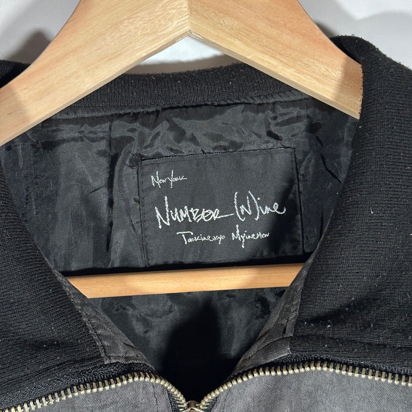 Number (N)ine Grey Baseball Jacket