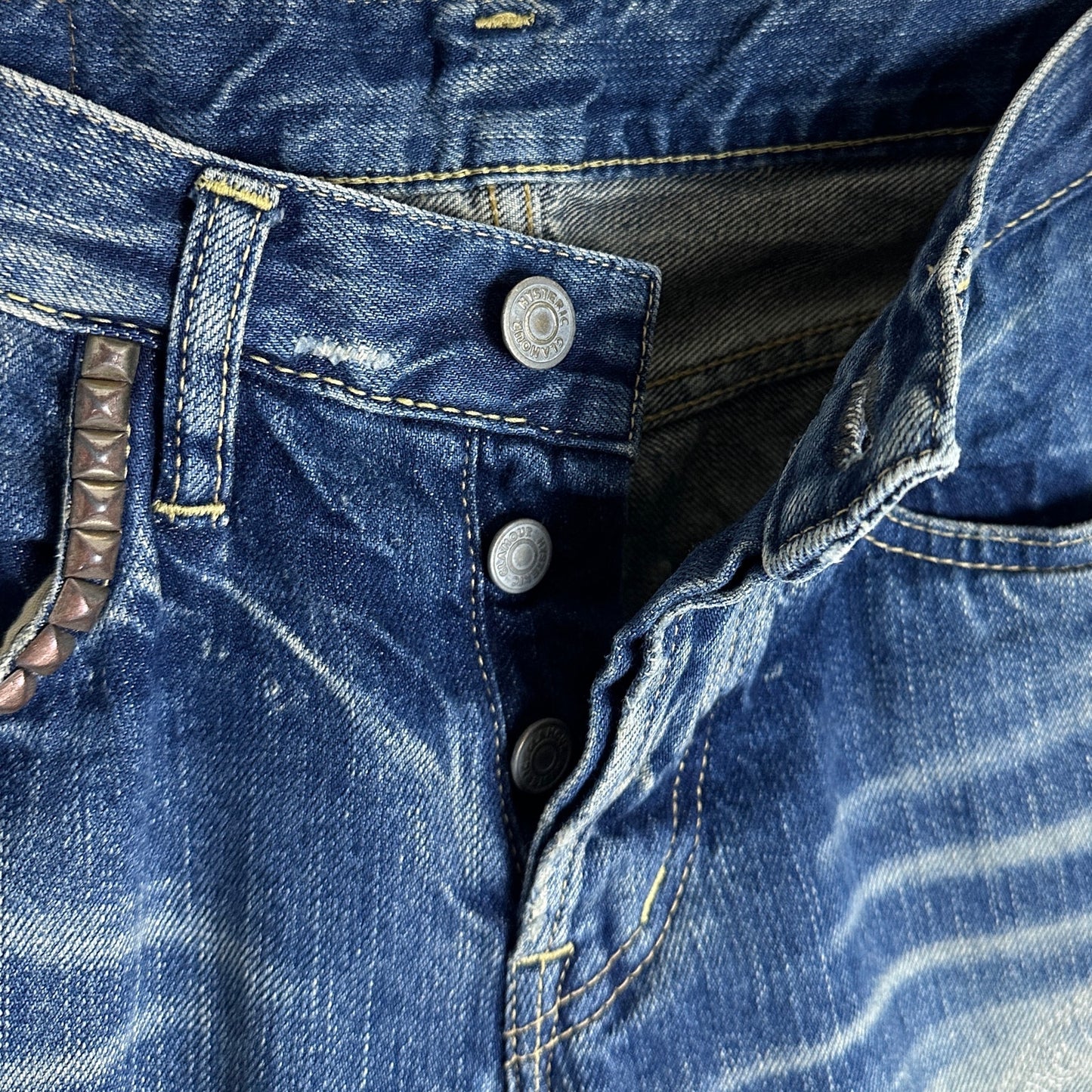 Hysteric Glamour Studded Embroidery Denim Jeans