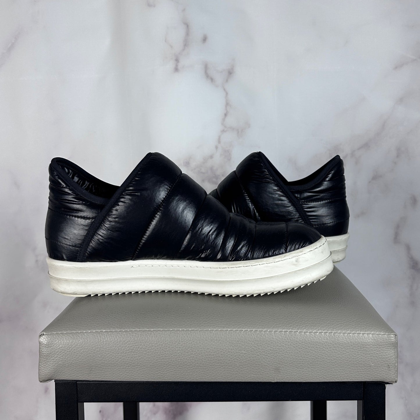 Rick Owens Black Puffer Ramone Slip-On
