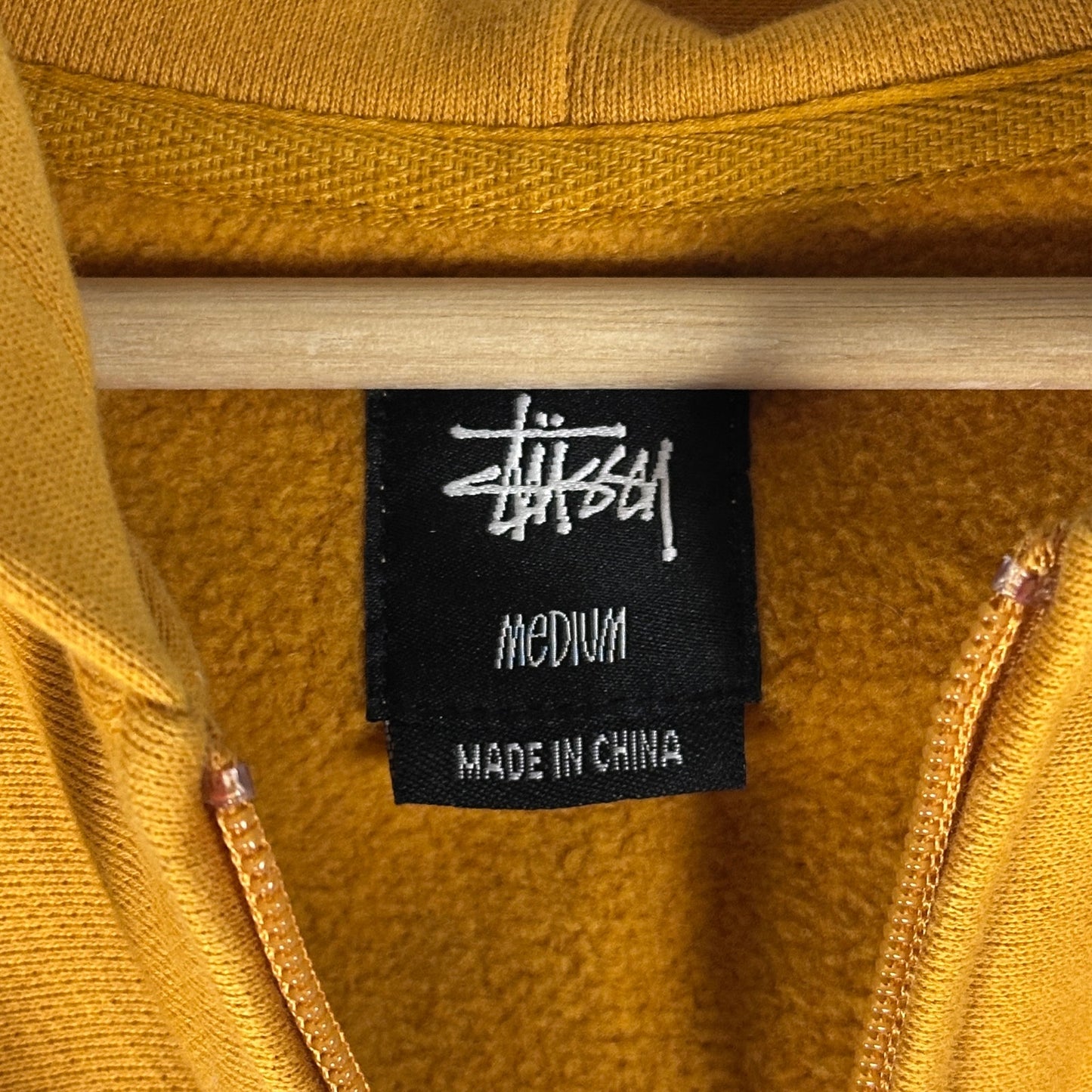 Stussy Yellow Army Zip-Up Hoodie