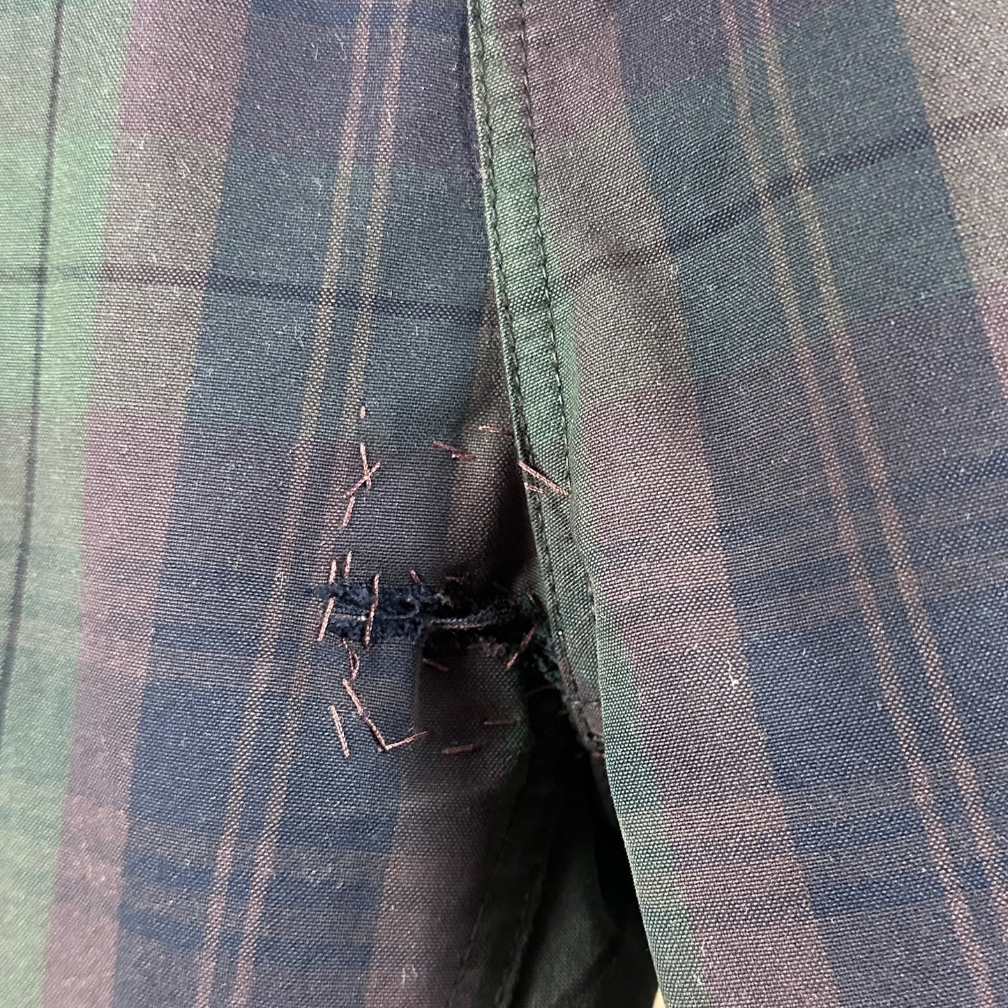 Kapital Green Plaid Buckle Back Pants