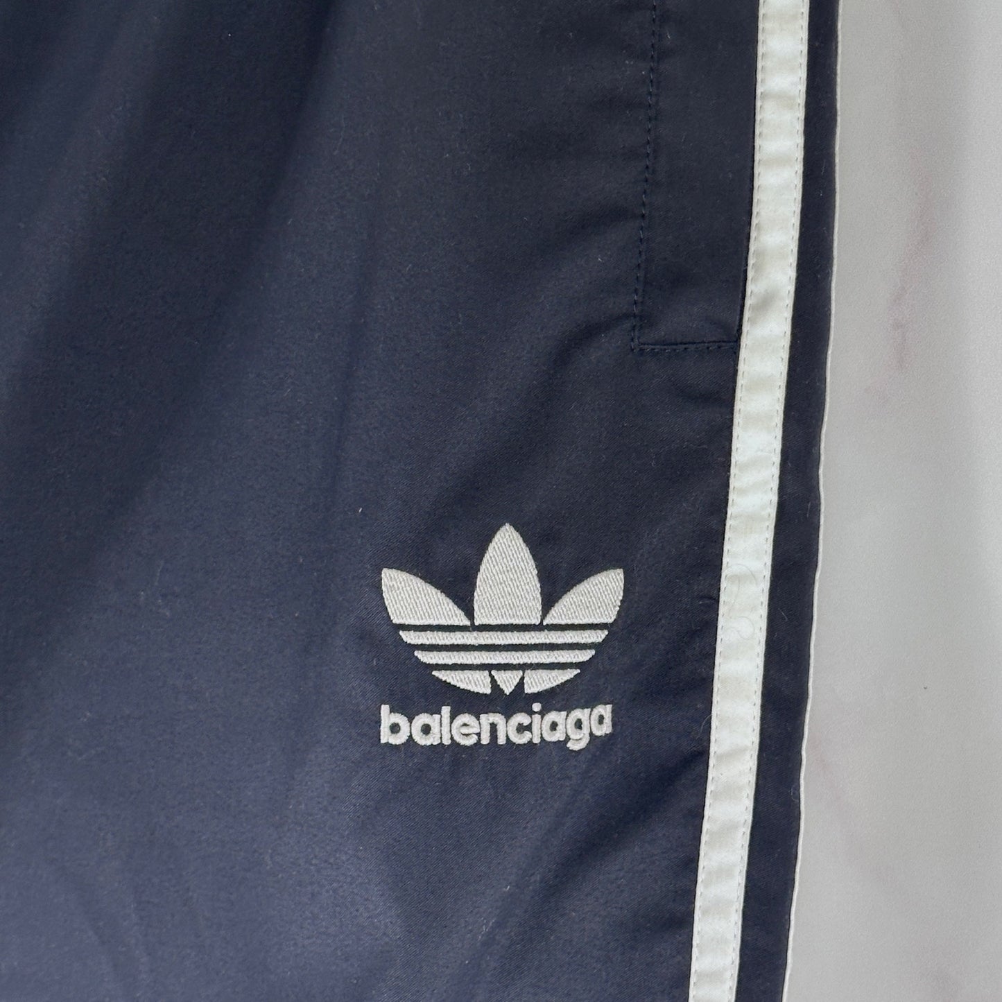 Balenciaga x Adidas Black Stripe Long Trunk Shorts