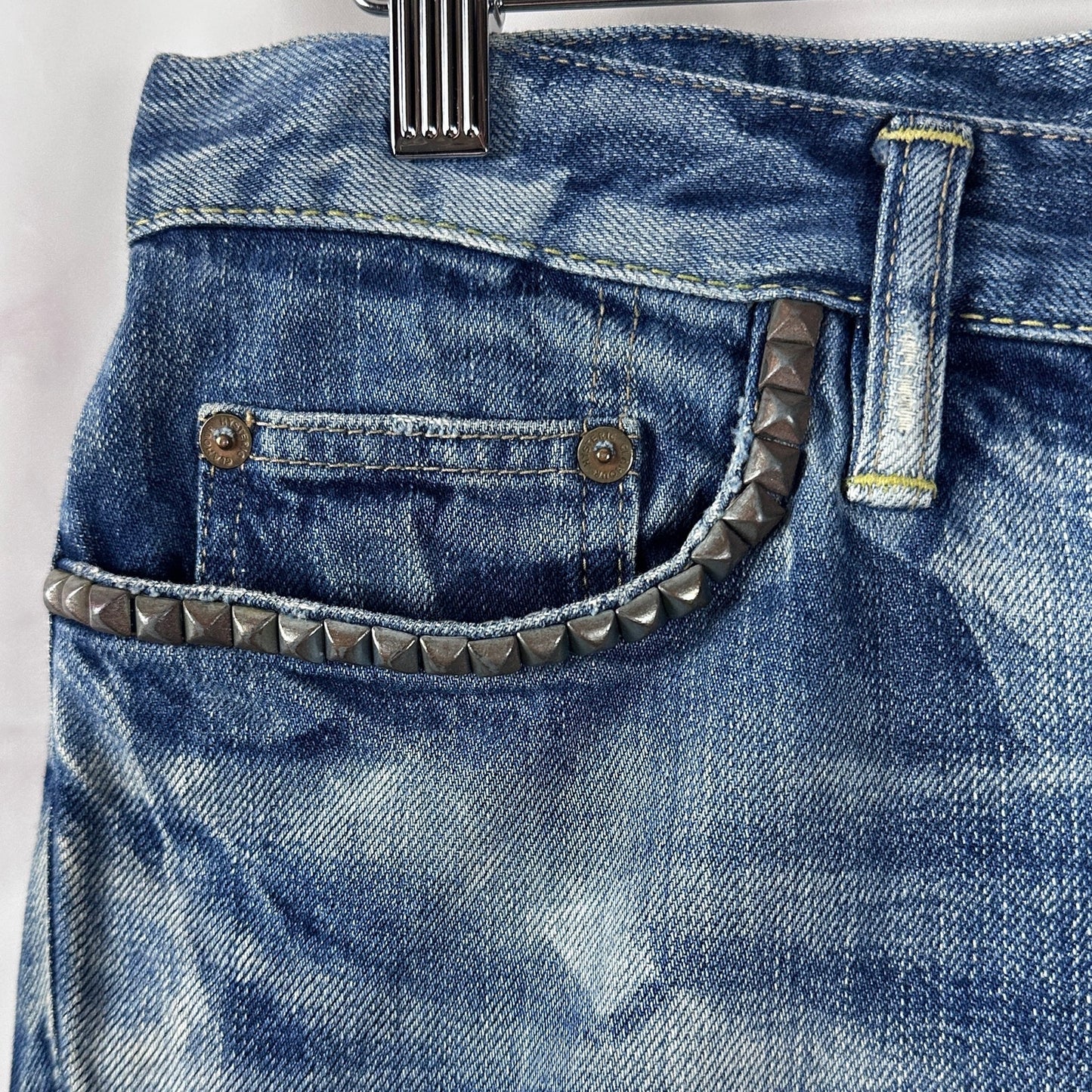 Hysteric Glamour Studded Faded Denim