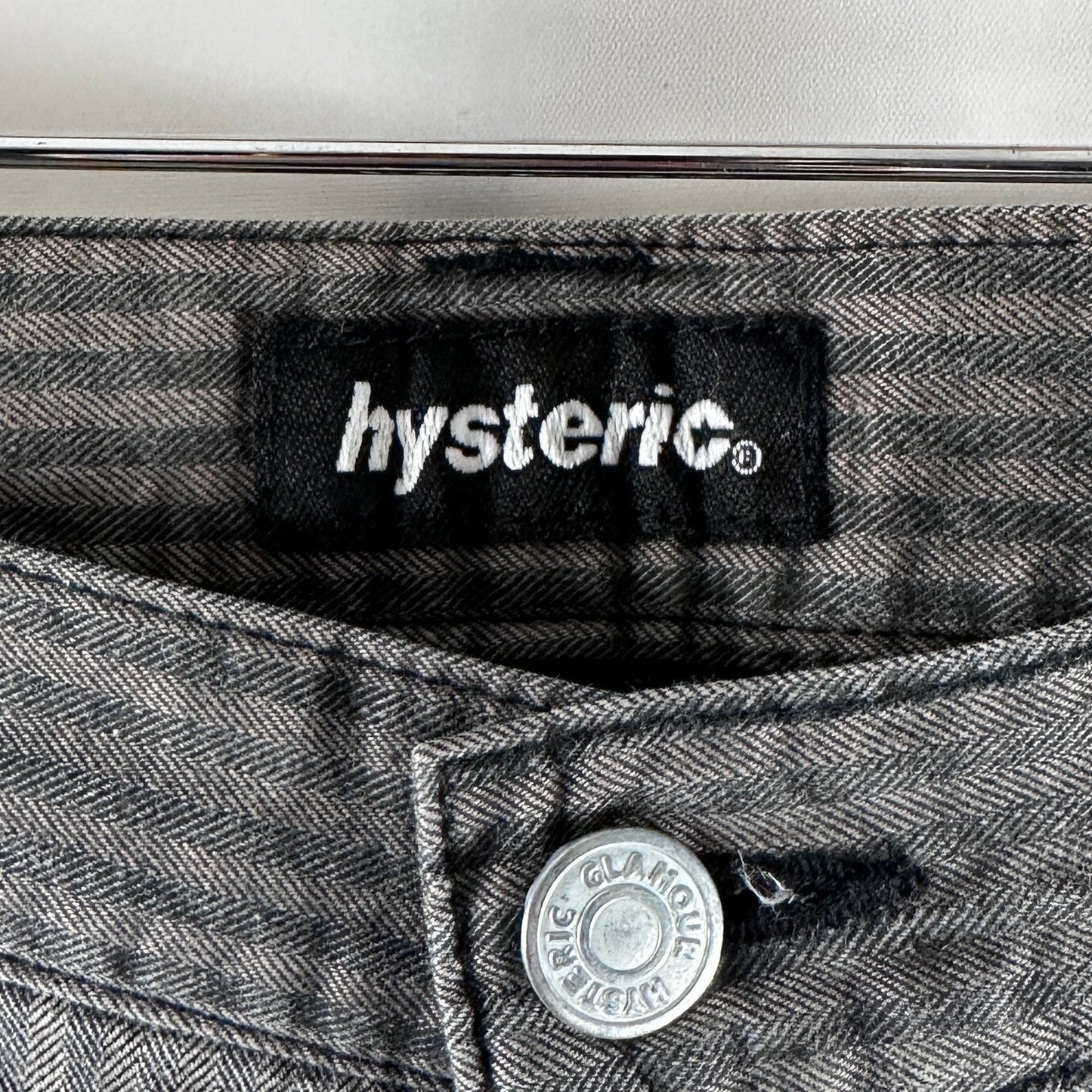 Hysteric Glamour Grey Striped Front Pocket Pants