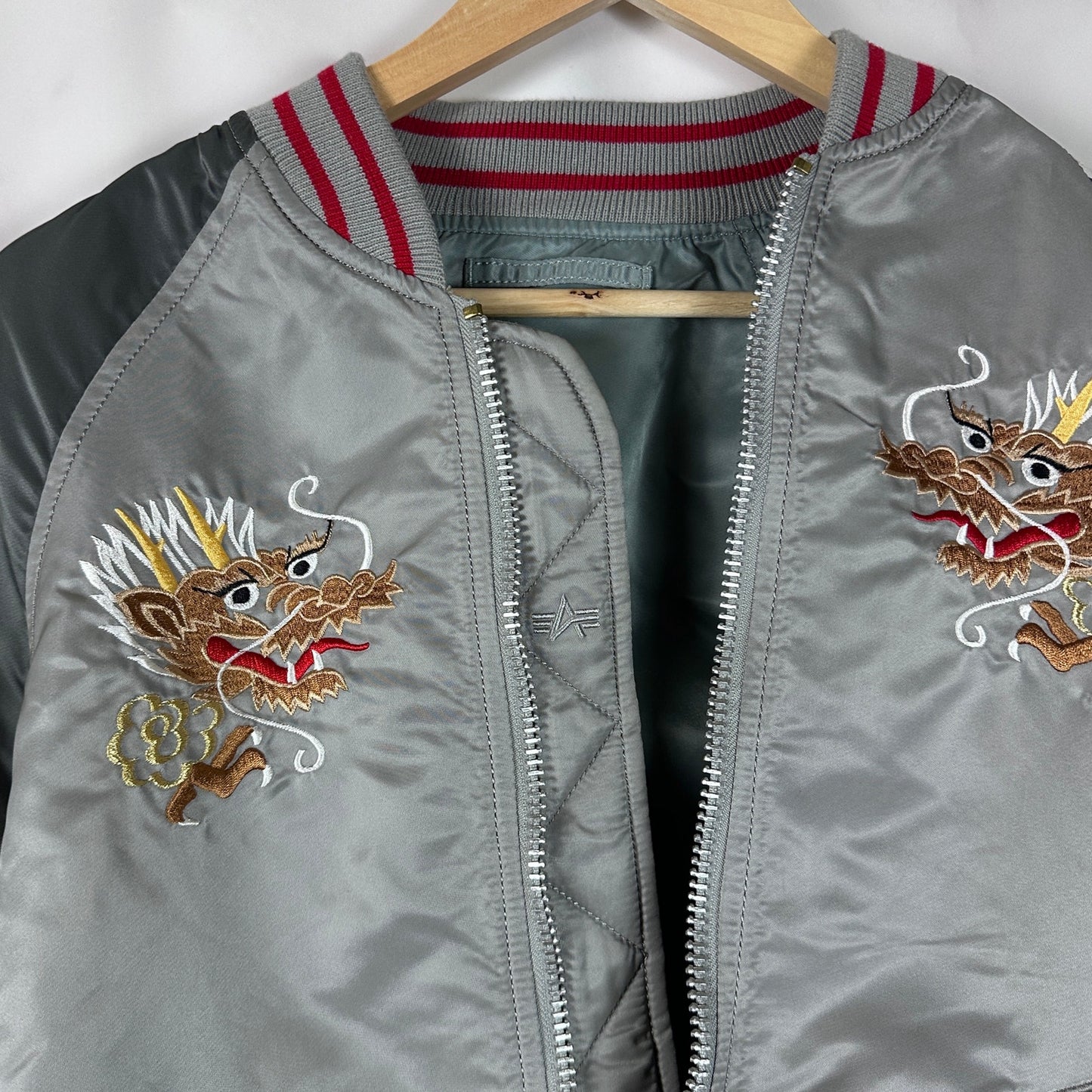 Alpha Industries Japanese Dragon Souvenir MA-1 Bomber Jacket