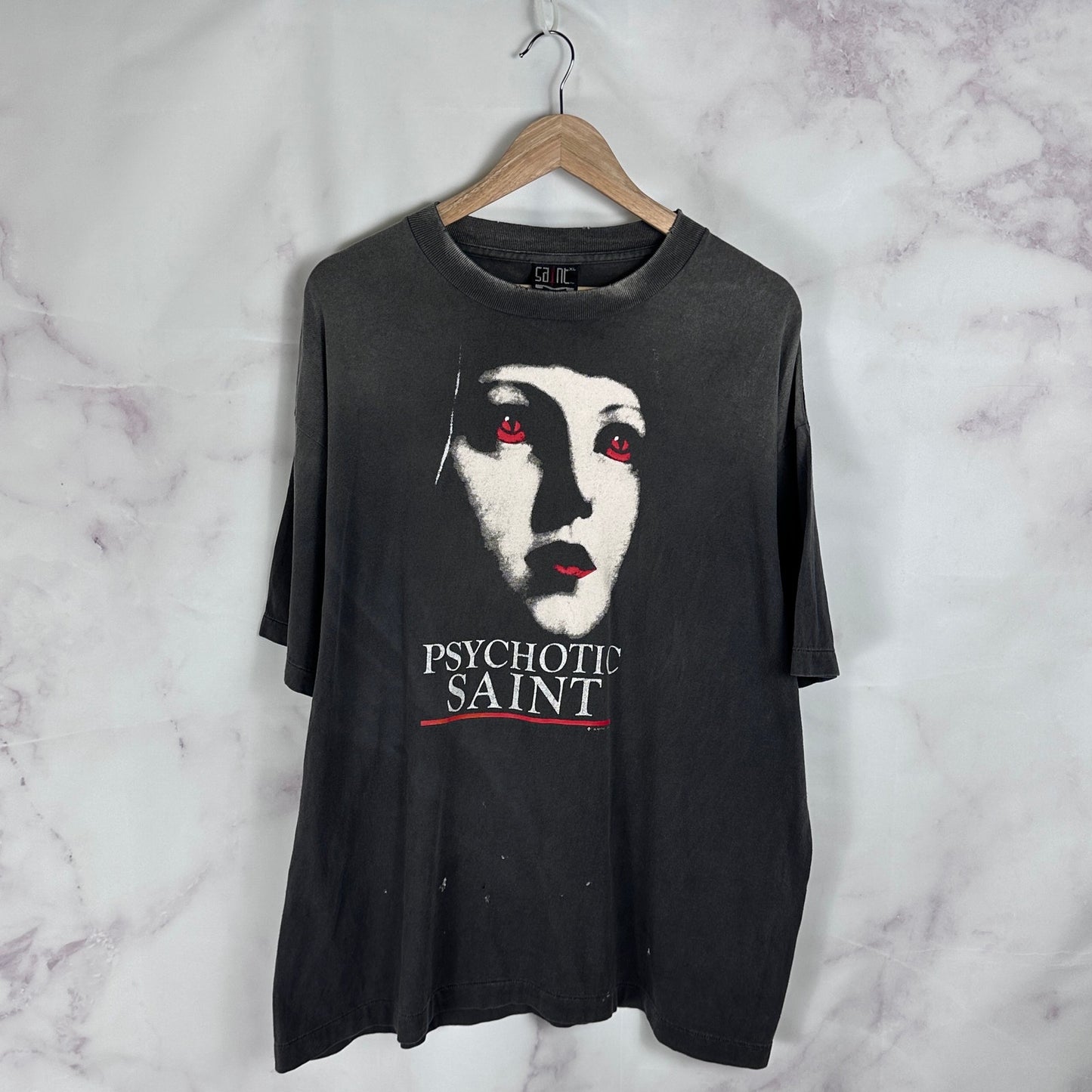 Saint Michael S/S25 'Psychotic Saint' Faded Wash Tee