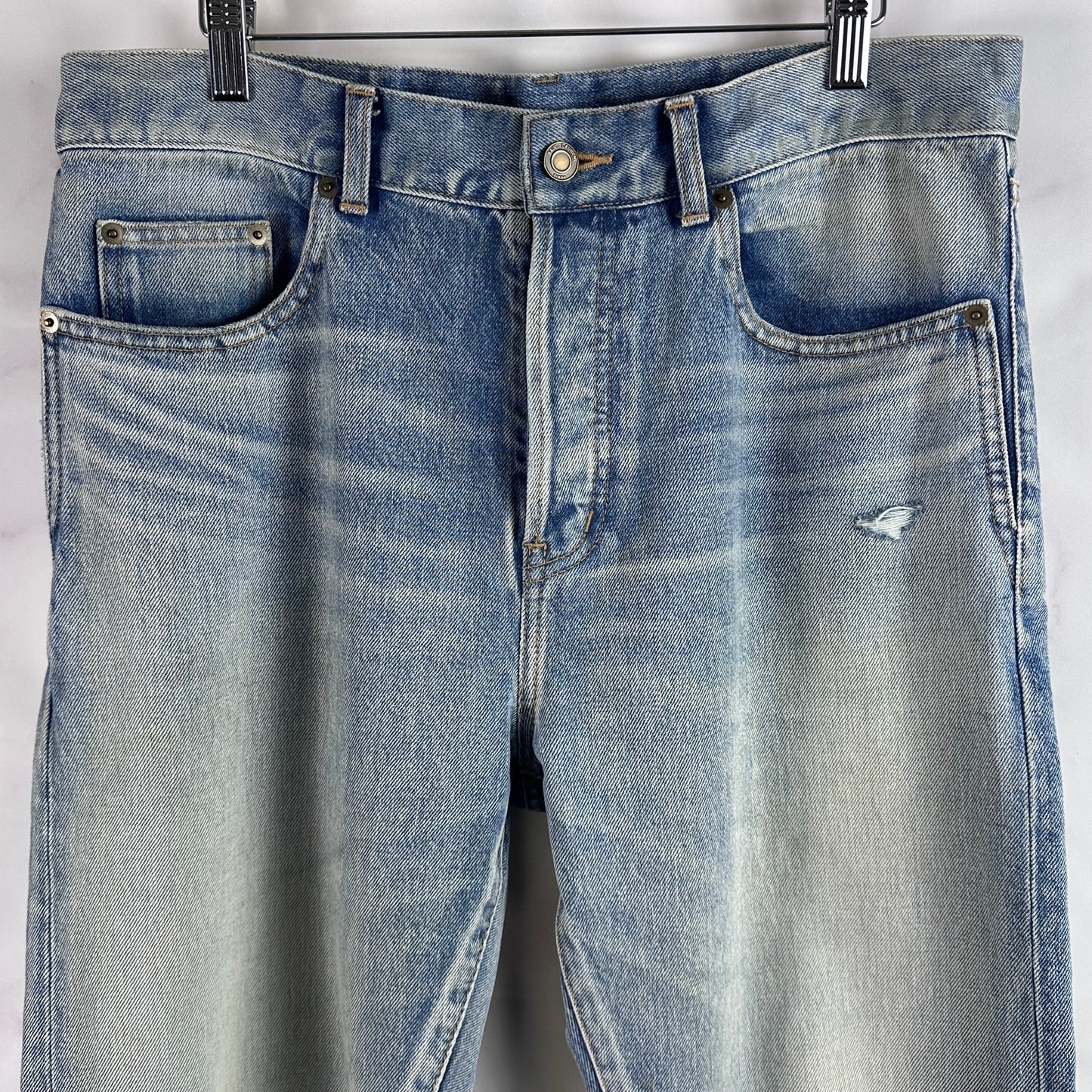 Saint Laurent Paris D23 Straight Destroyed Denim