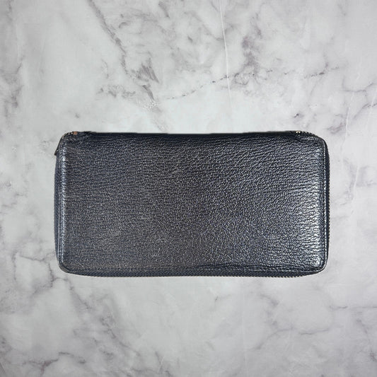 Comme des Garçons tricot Black Leather Zipper Wallet