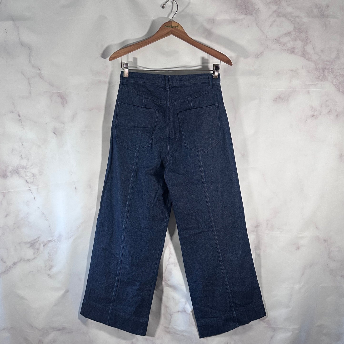 Public Tokyo Wide Pleated Indigo Denim Jeans