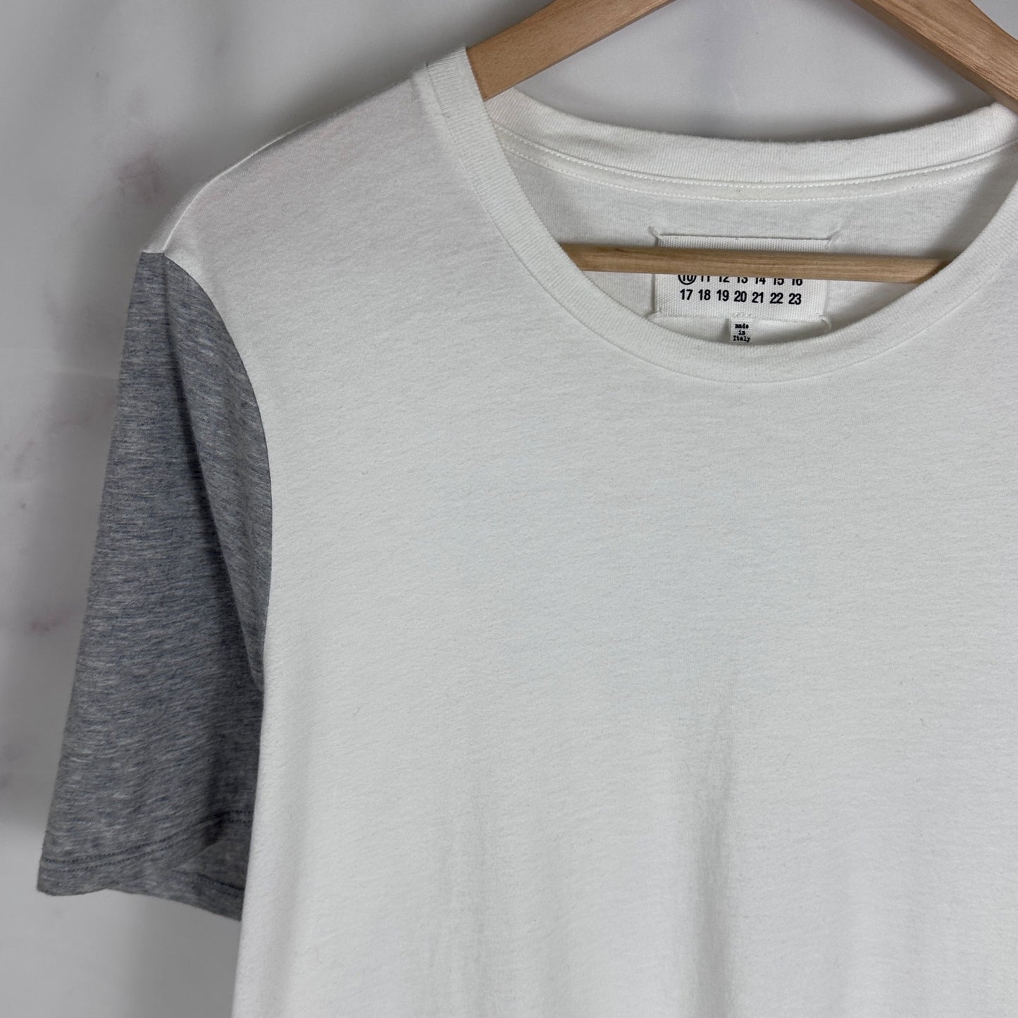 Maison Margiela White/Grey Colorblock Tee