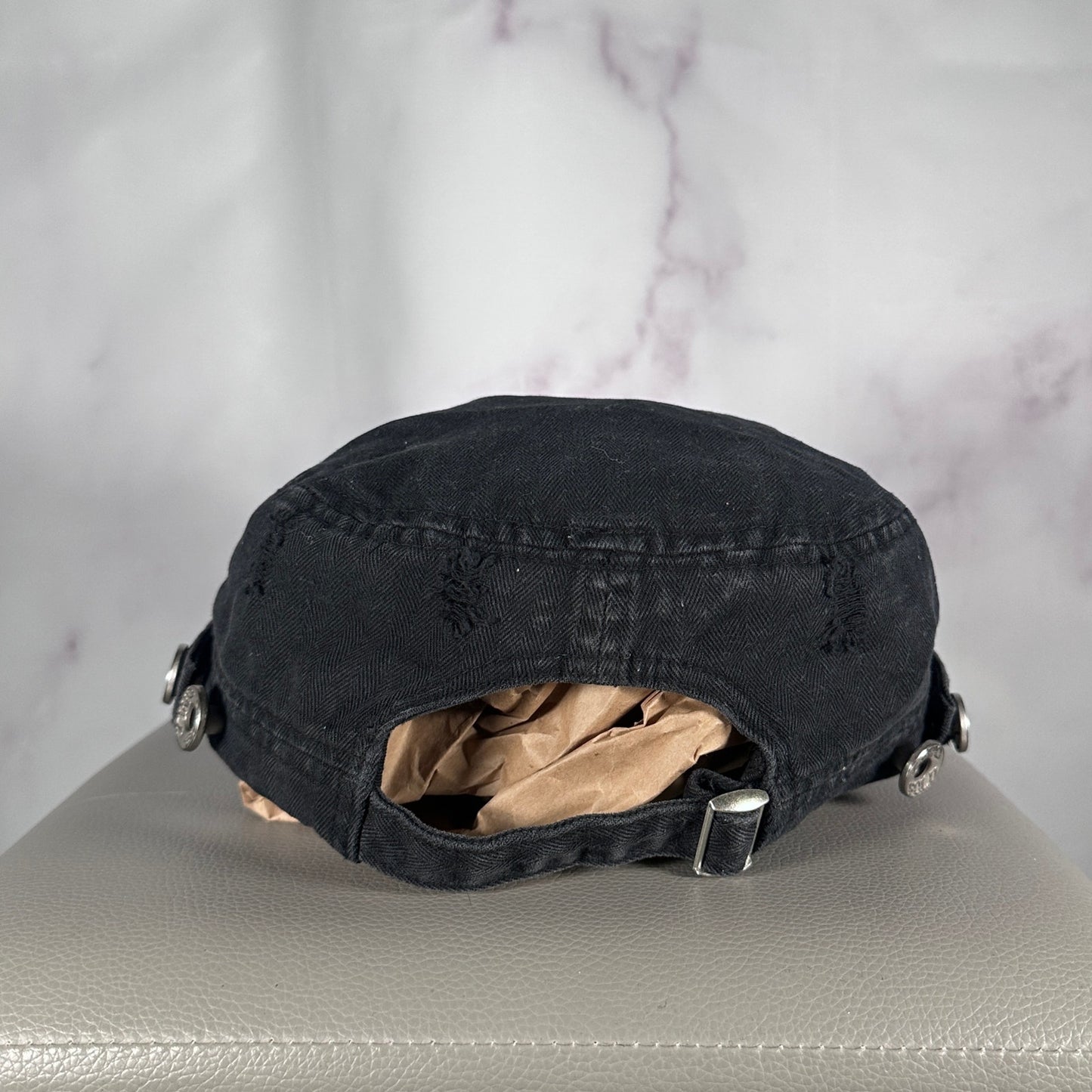 Two Fold HBT Sun-Faded Black Cadet Hat