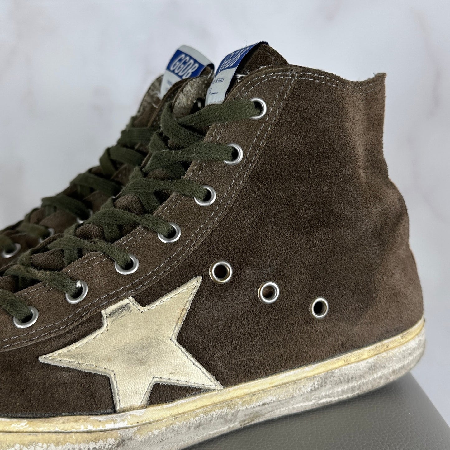 Golden Goose Francy Brown High Top Skate Sneaker