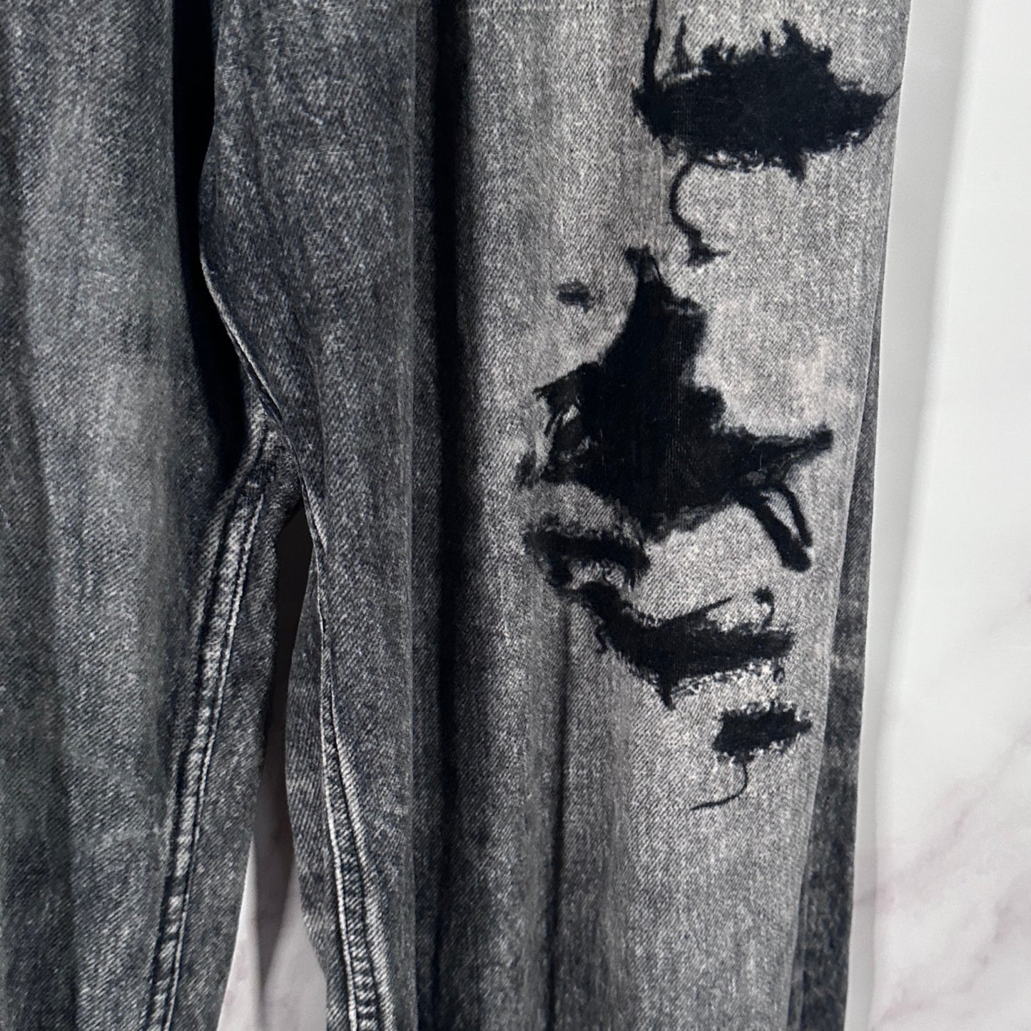 Balenciaga Trompe L’oeil Effect Distressed Grey ‘Denim’