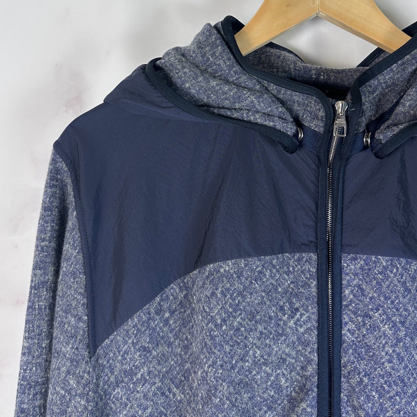 Louis Vuitton Navy Panel Hooded Jacket