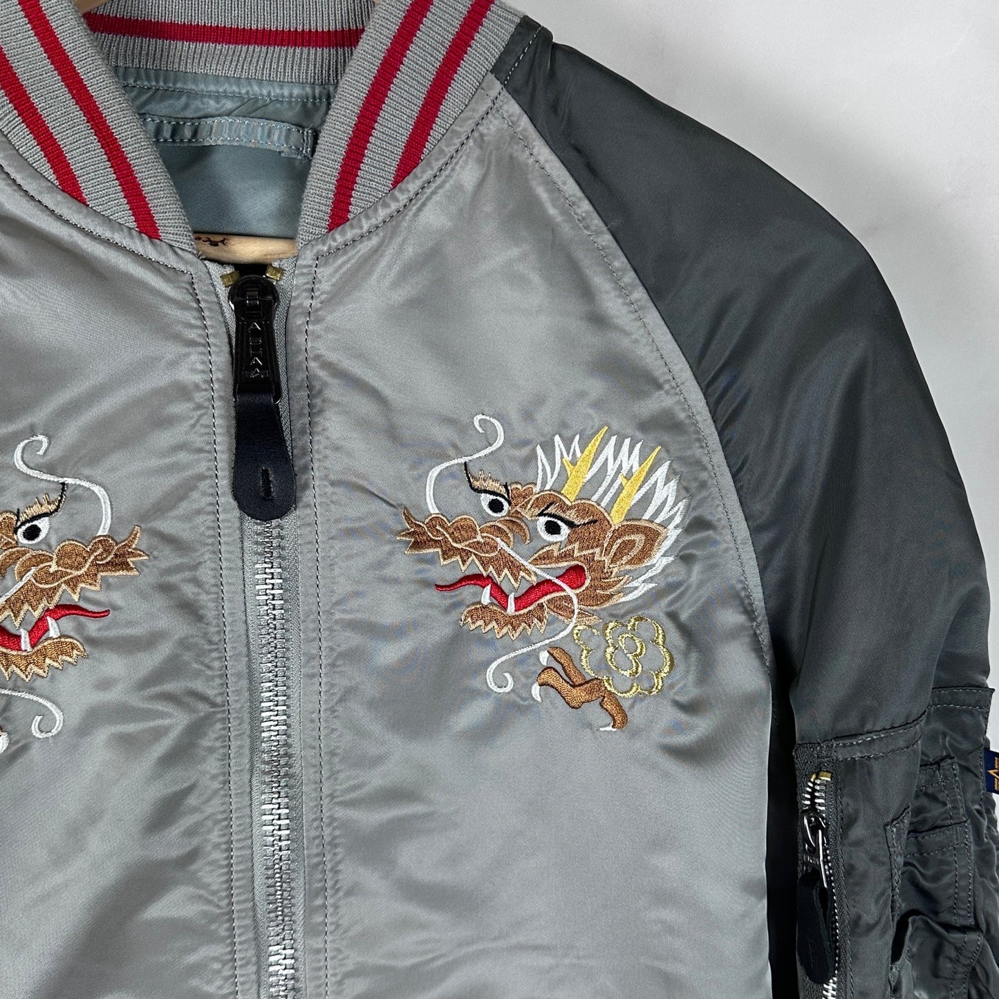 Alpha Industries Japanese Dragon Souvenir MA-1 Bomber Jacket
