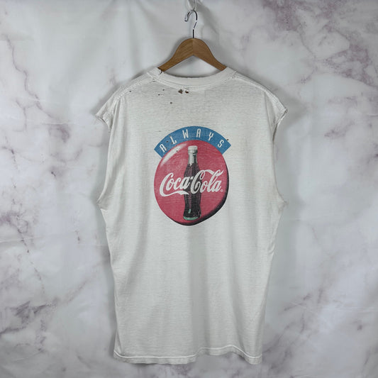 Vintage Coca-Cola White Cutoff Shirt