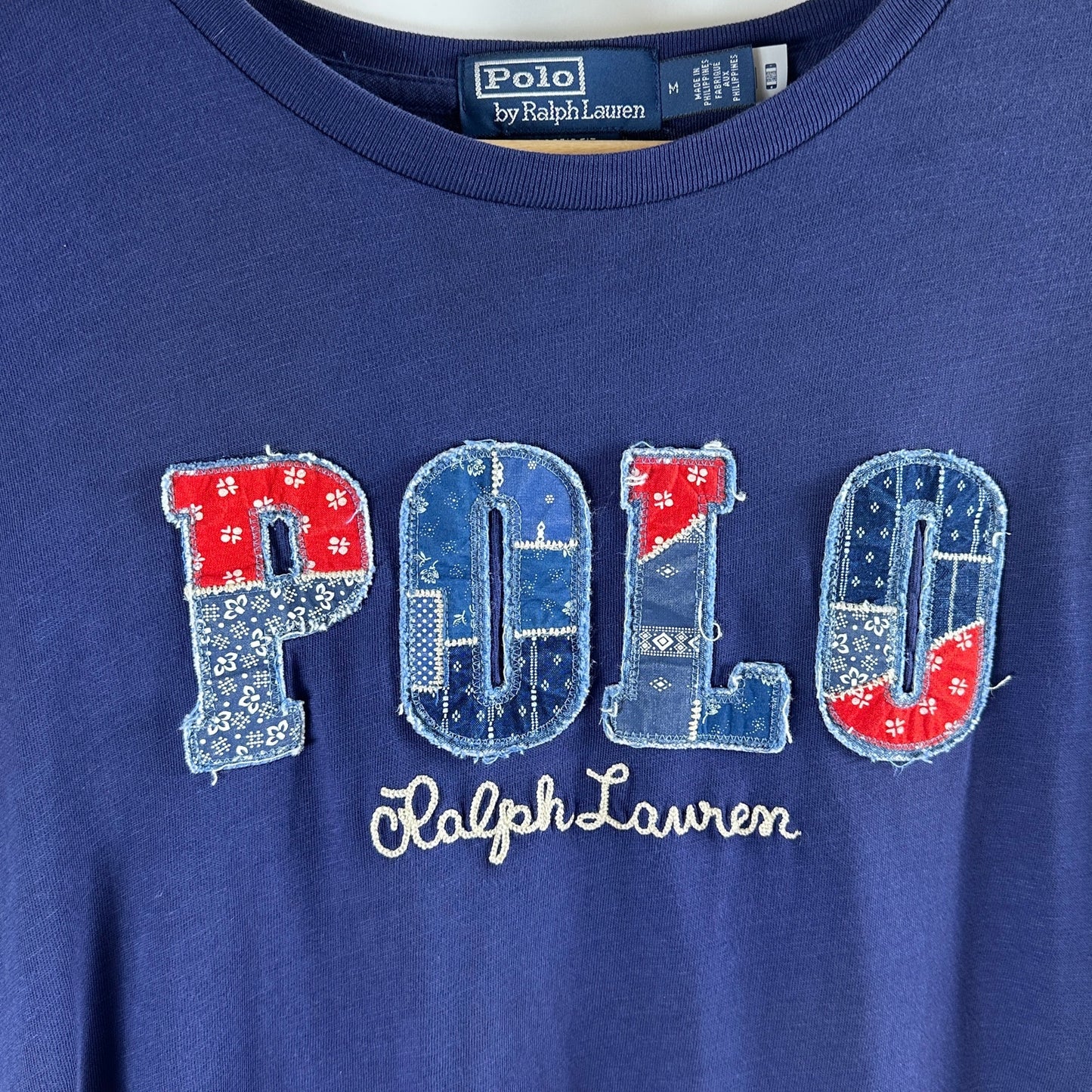 Polo Ralph Lauren Blue Patchwork Tee
